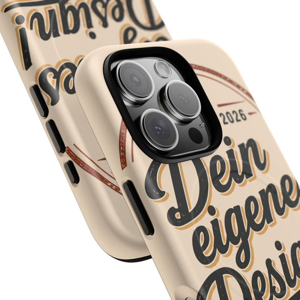 Tough Magnetic Phone Case — "Dein eigenes Design" Retro Script (Customizable)