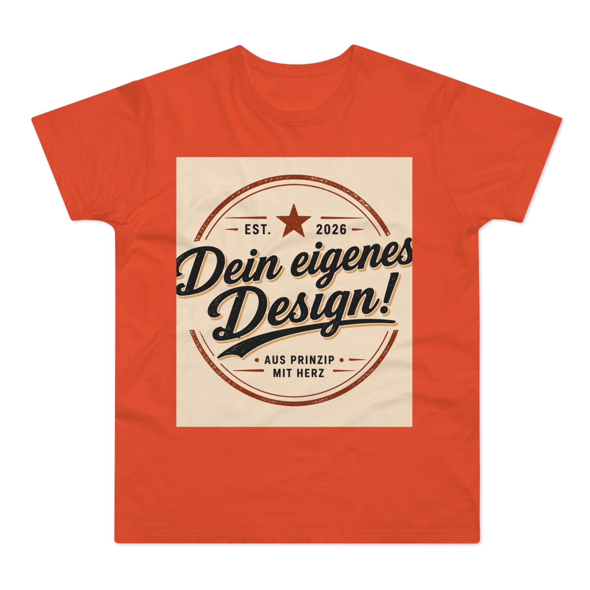 Men's Vintage Badge T‑Shirt — "Dein eigenes Design!" Retro Logo Tee