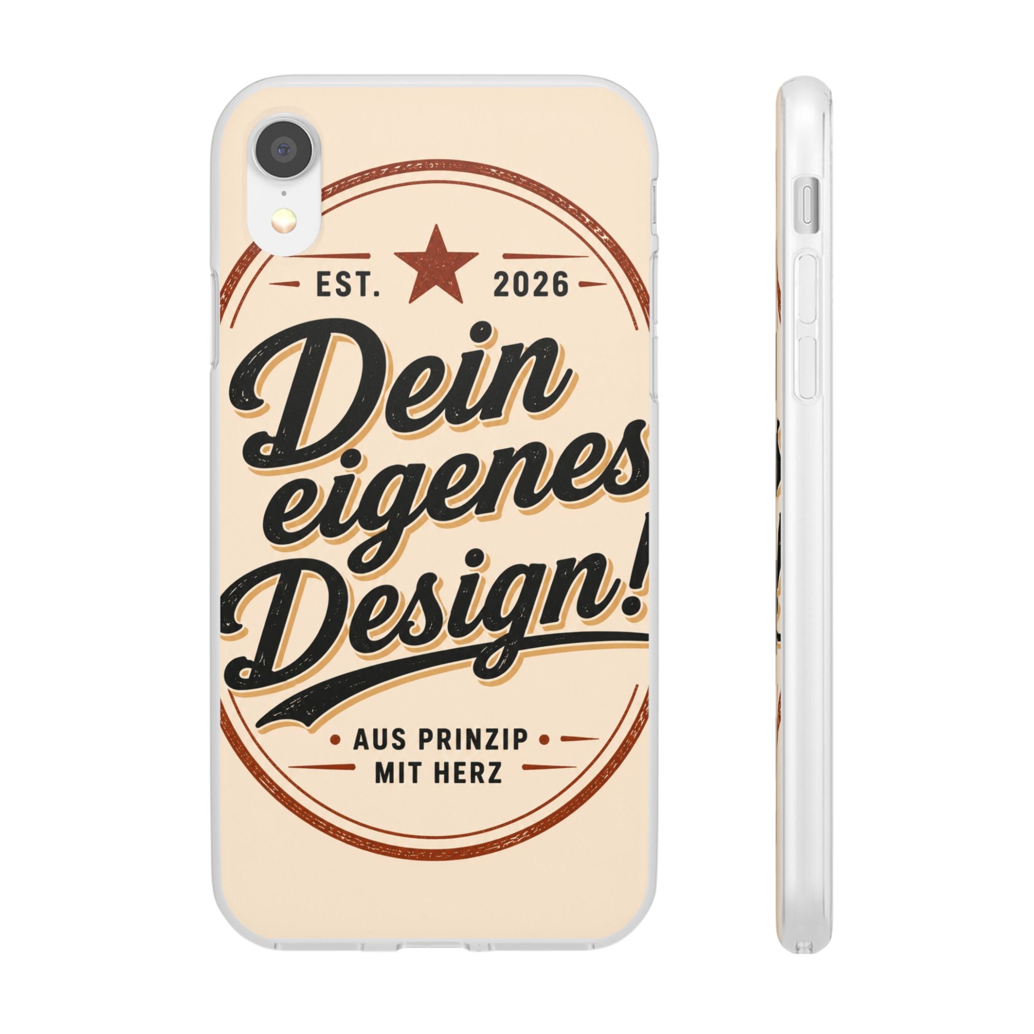 Phone Case — "Dein eigenes Design" Vintage Script Personalized Protective Case