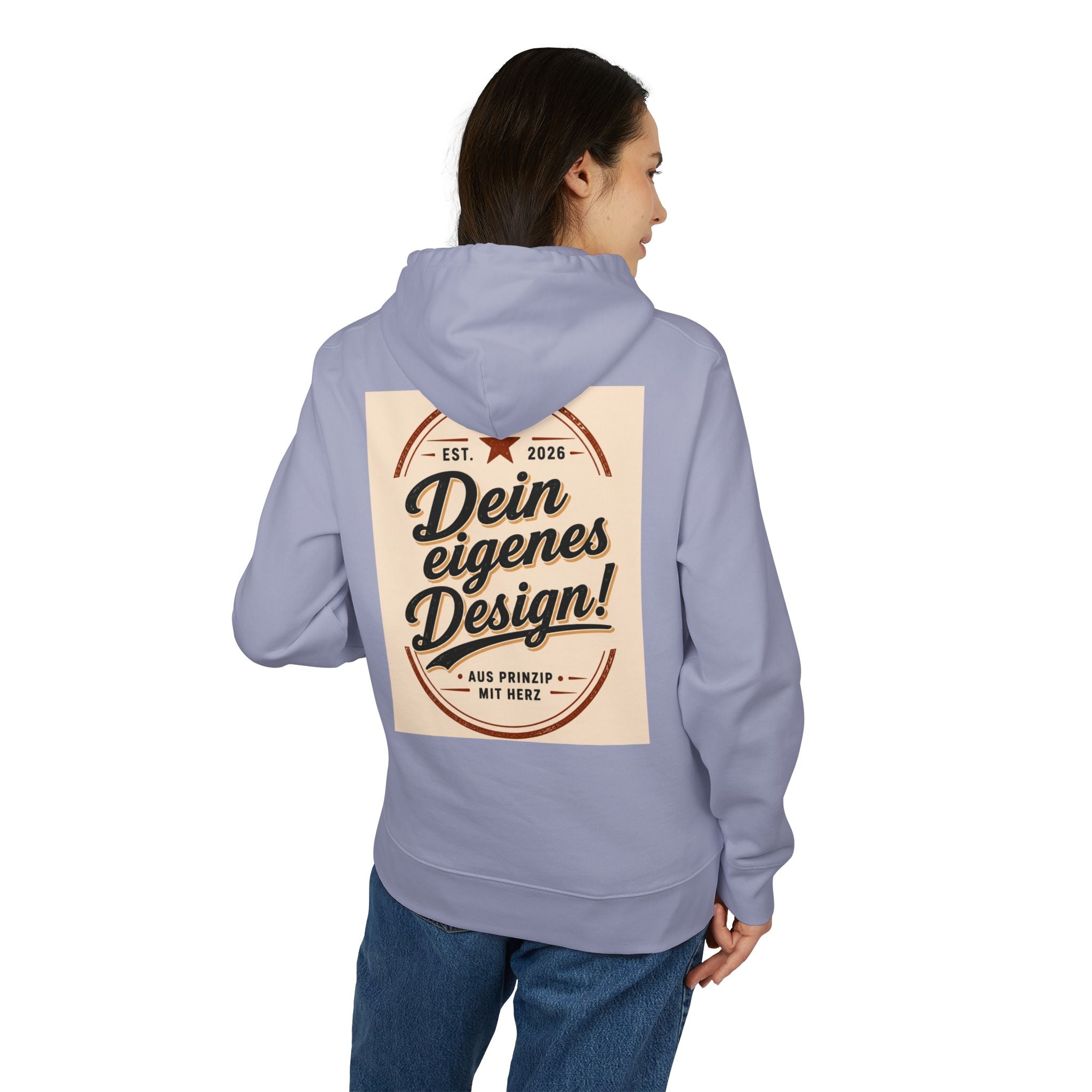 Hoodie — "Dein eigenes Design!" Vintage Badge Pullover