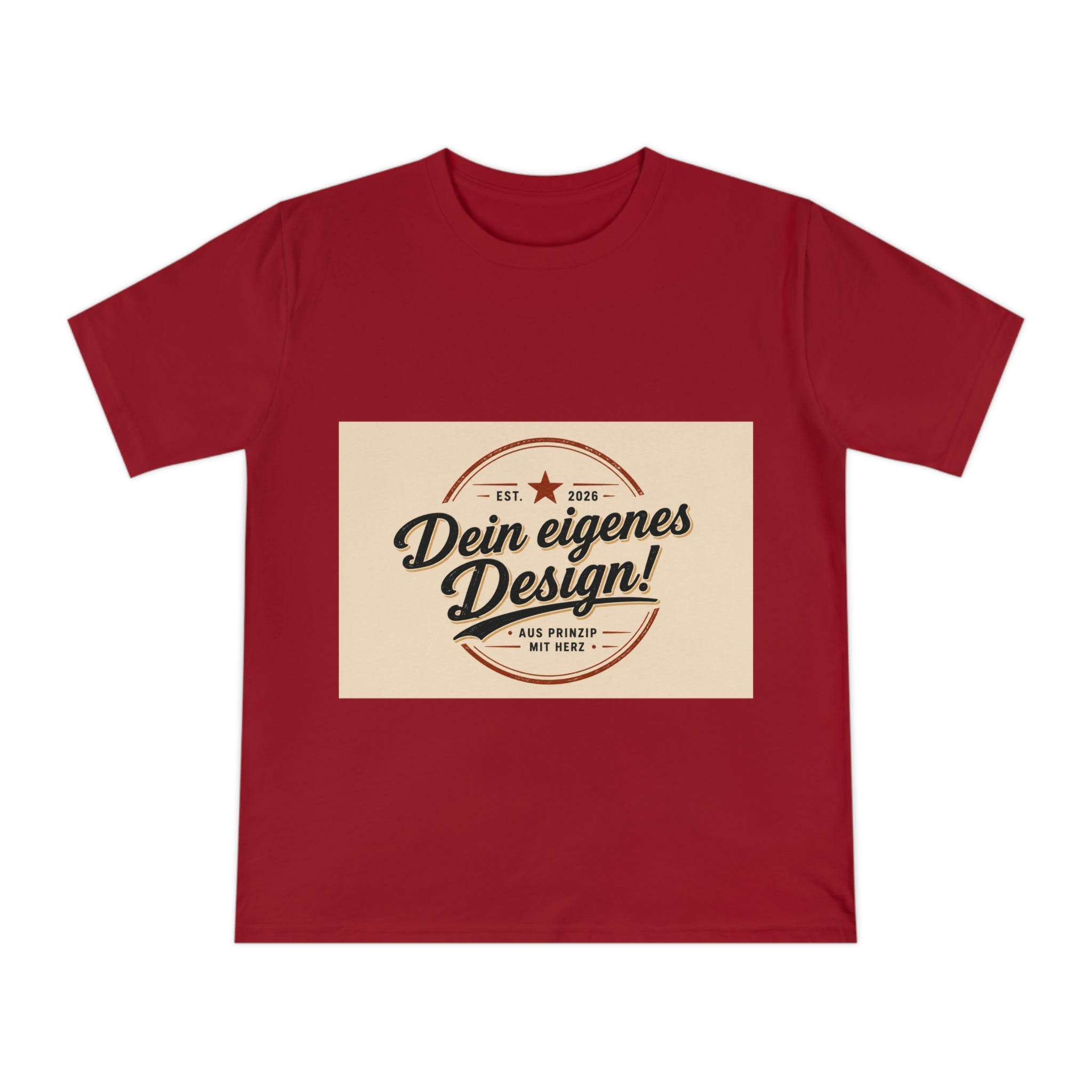 Vintage Badge T‑Shirt — "Dein eigenes Design!" Custom Retro Graphic Tee