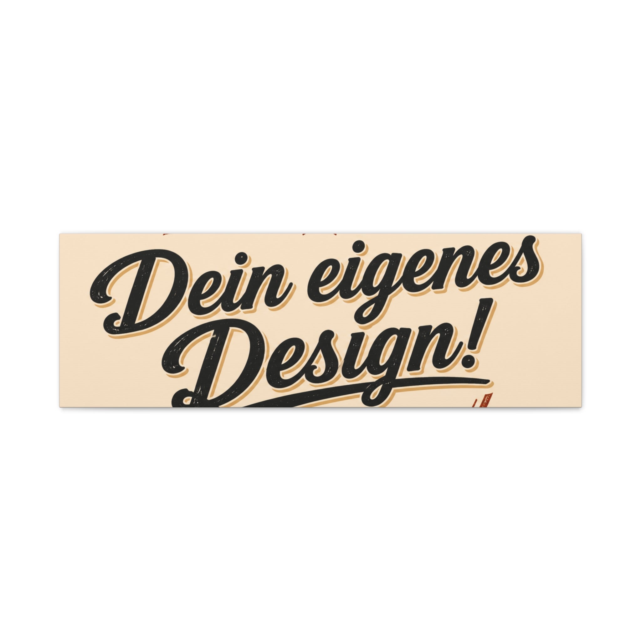 Matte Stretched Canvas - "Dein eigenes Design!" Vintage Badge Wall Art