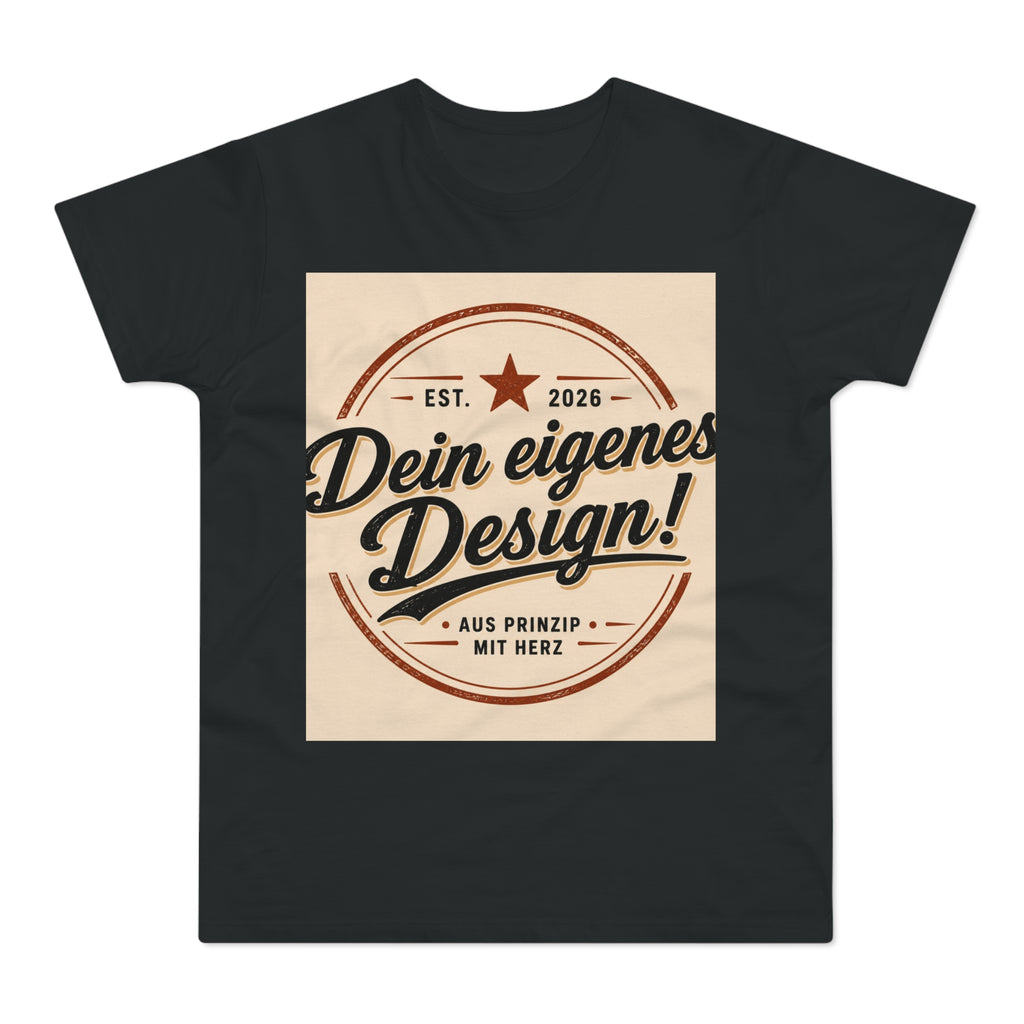 Men's Vintage Badge T‑Shirt — "Dein eigenes Design!" Retro Logo Tee