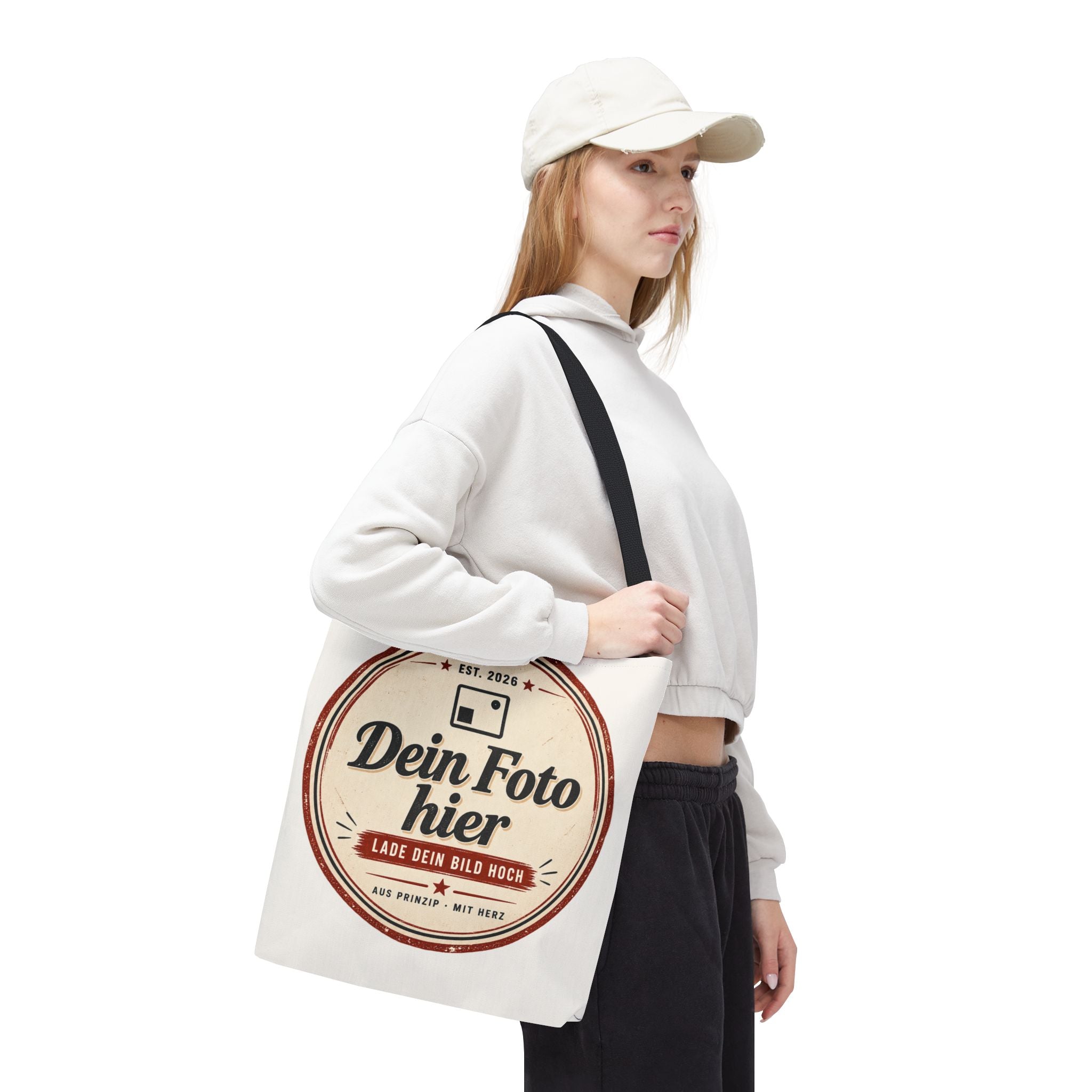 Personalized Tote Bag with Photo - Design Your Own Canvas Shopper
