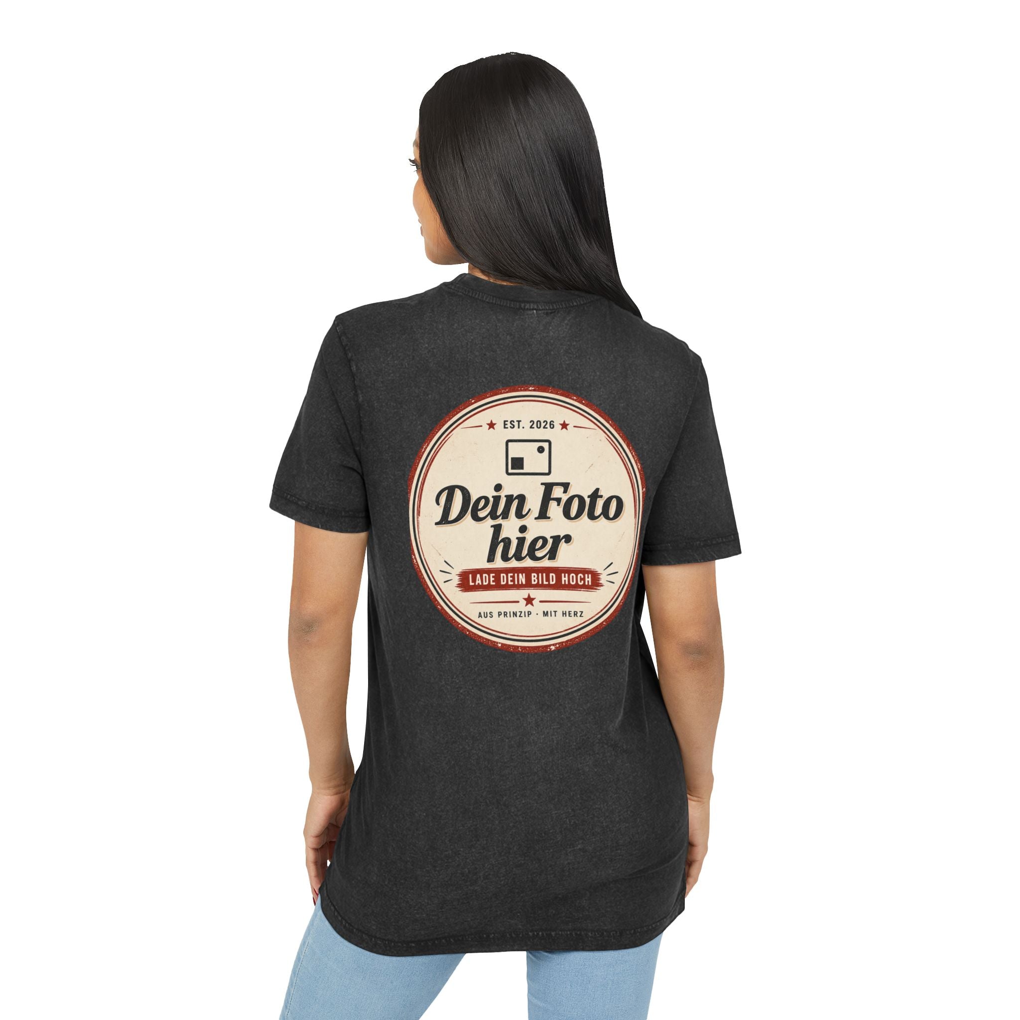 Personalised Acid Wash T-Shirt – Design with your own photo