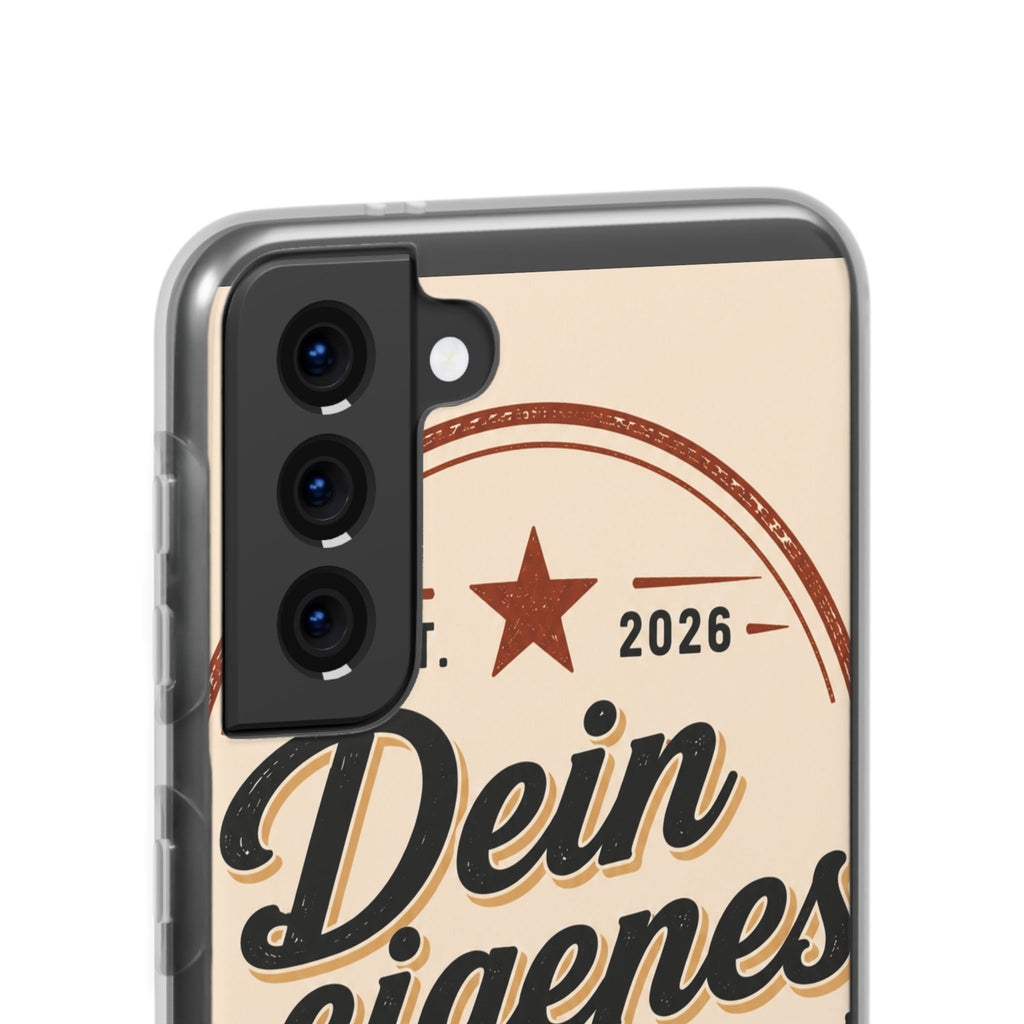 Phone Case — "Dein eigenes Design" Vintage Script Personalized Protective Case