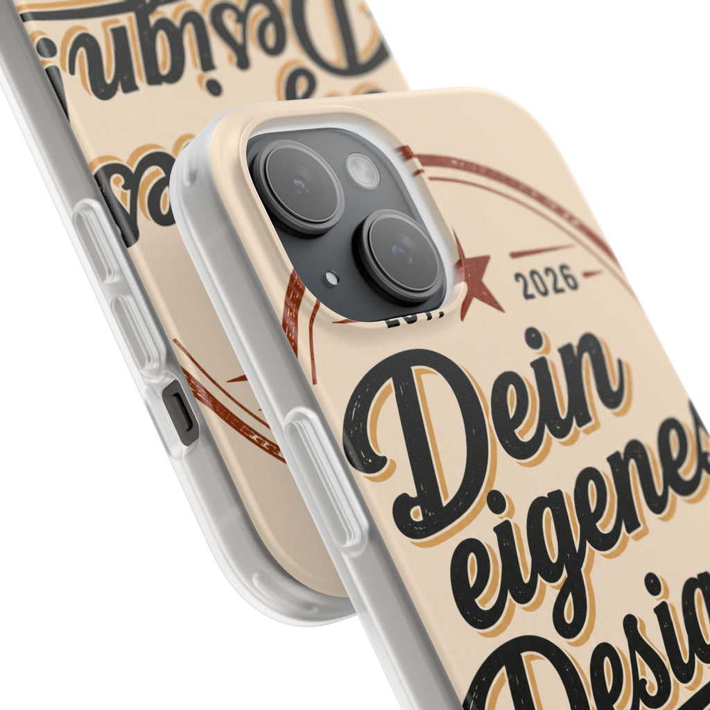 Phone Case — "Dein eigenes Design" Vintage Script Personalized Protective Case