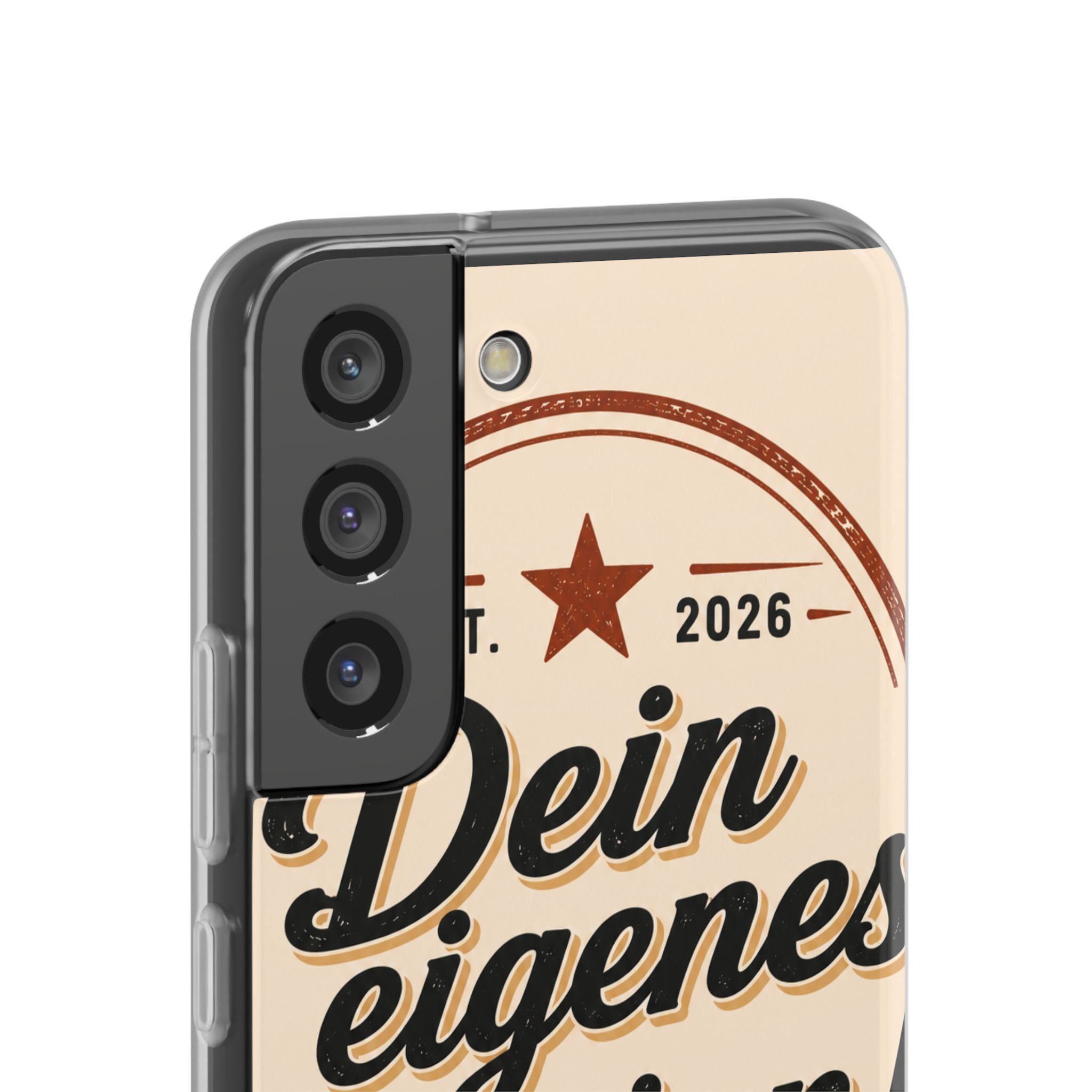 Phone Case — "Dein eigenes Design" Vintage Script Personalized Protective Case