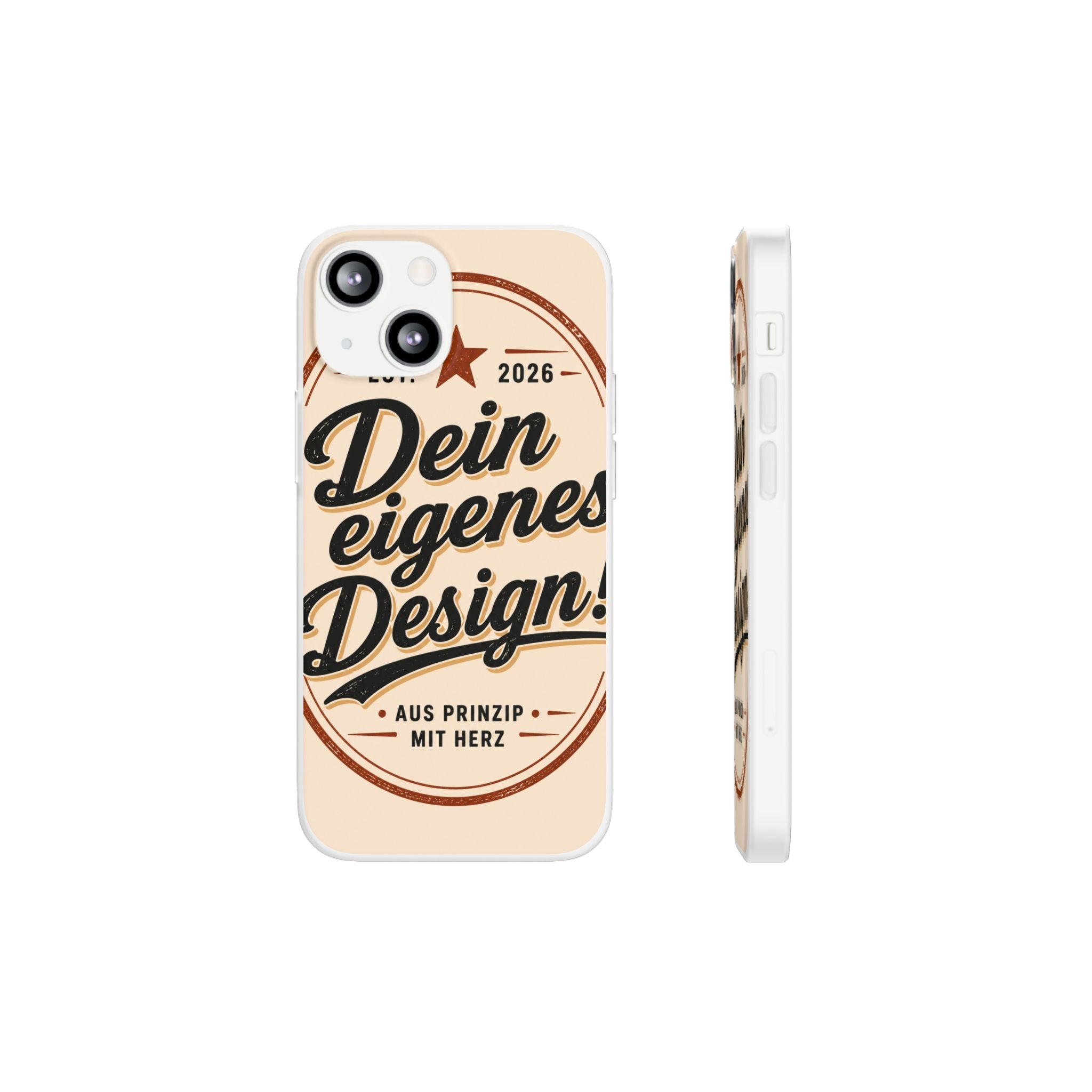 Phone Case — "Dein eigenes Design" Vintage Script Personalized Protective Case