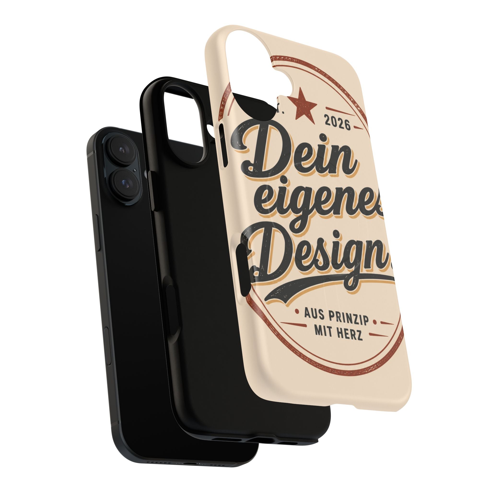 Tough Magnetic Phone Case — "Dein eigenes Design" Retro Script (Customizable)