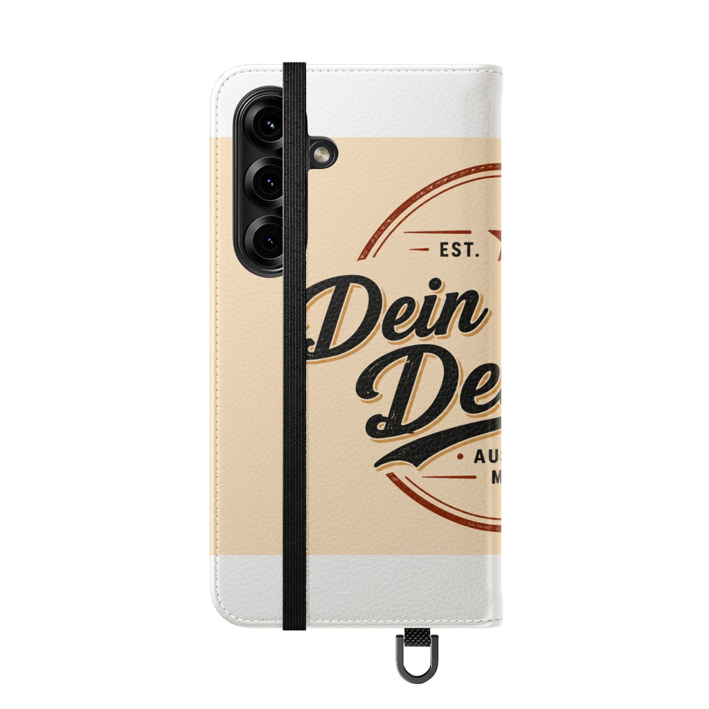 Flip Case Phone Wallet — "Dein eigenes Design!" Vintage Emblem