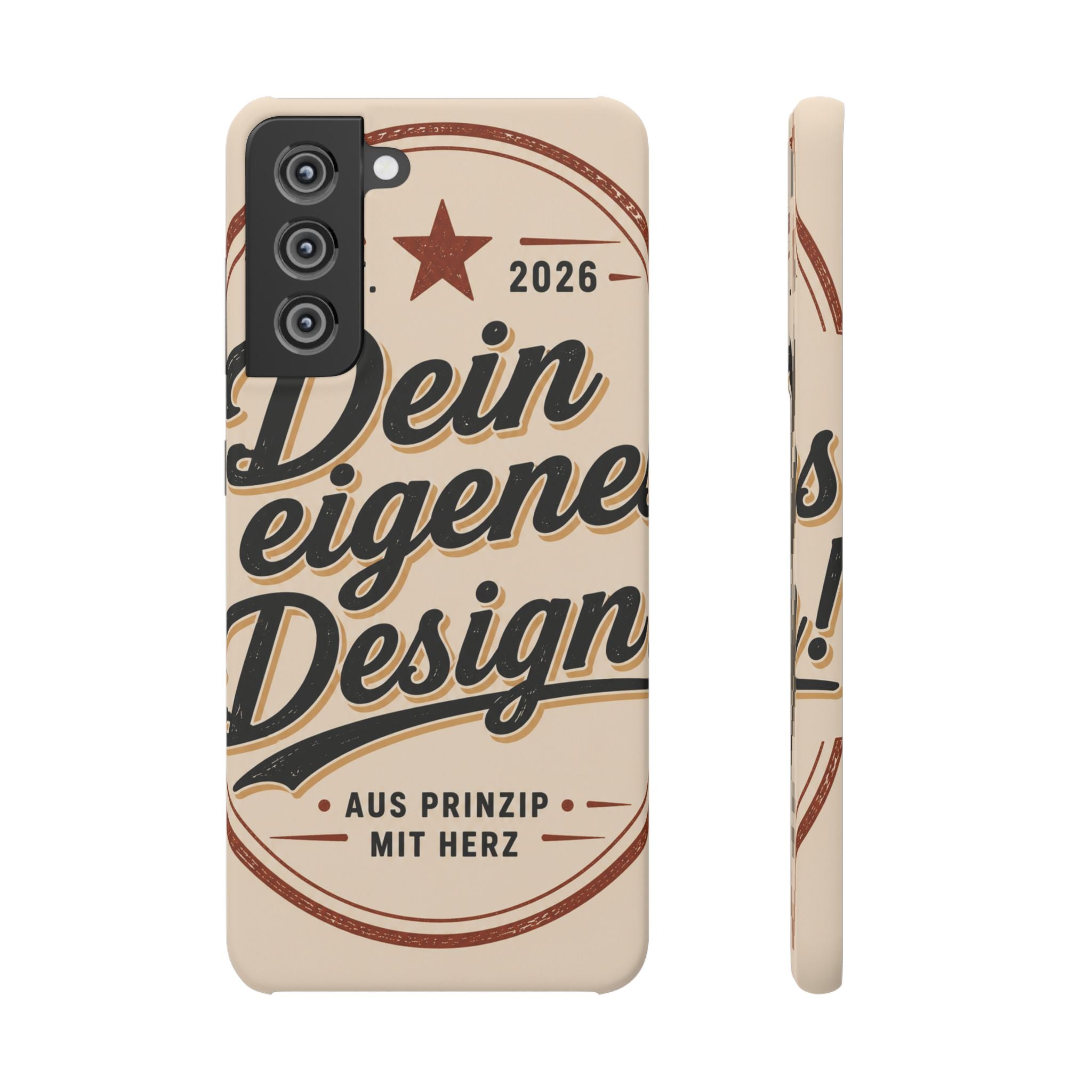 Phone Case — Retro "Dein eigenes Design" Customizable Snap Case