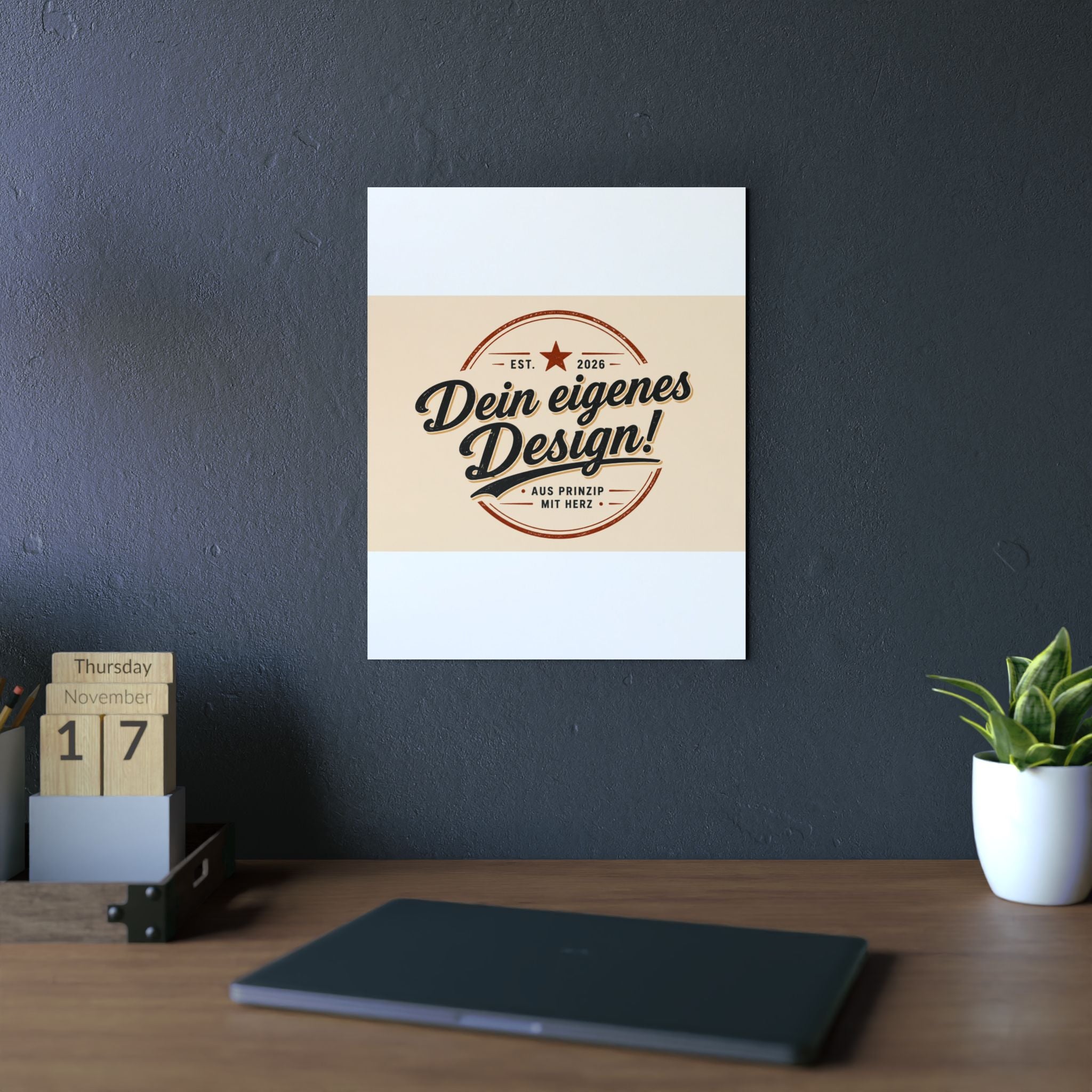 Custom Aluminum Wall Panel — "Dein eigenes Design!" Personalized Metal Sign