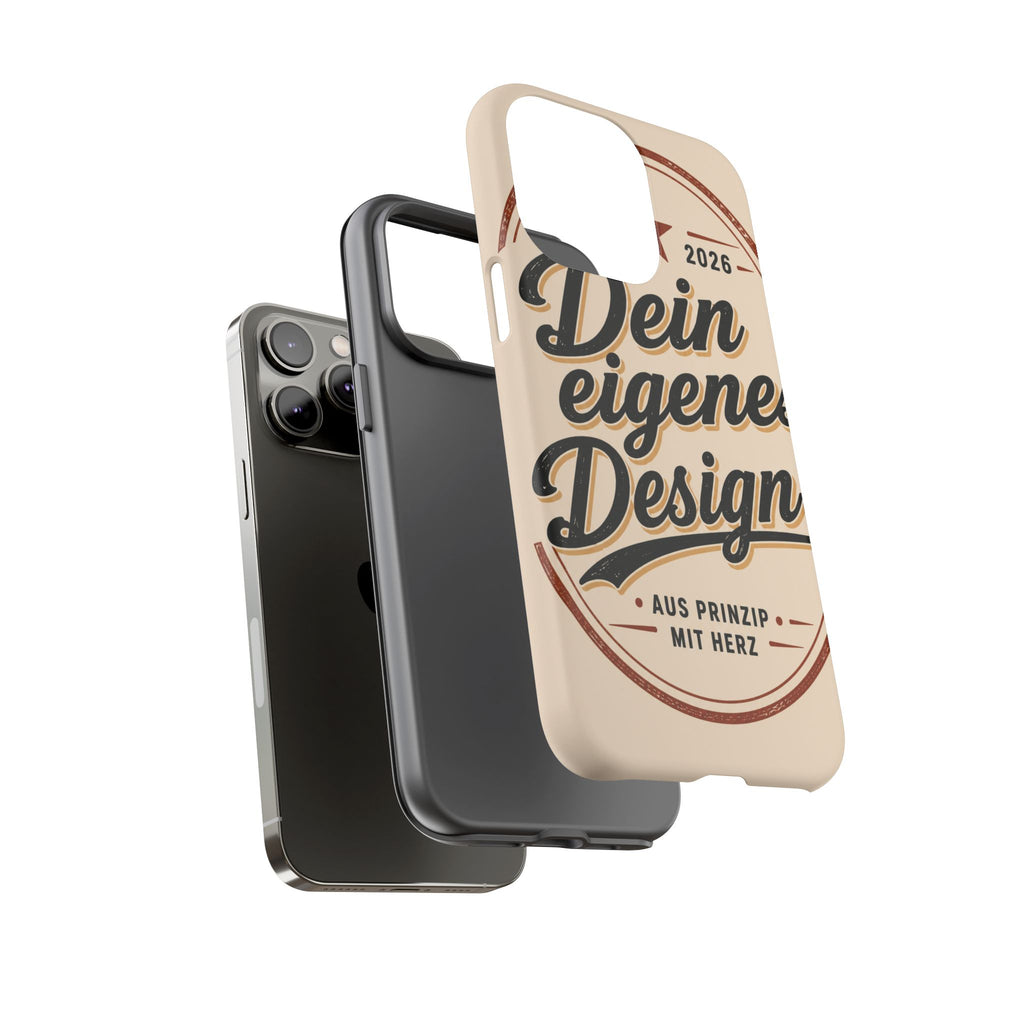Custom Tough Phone Case — "Dein eigenes Design" Vintage Script Tough Case