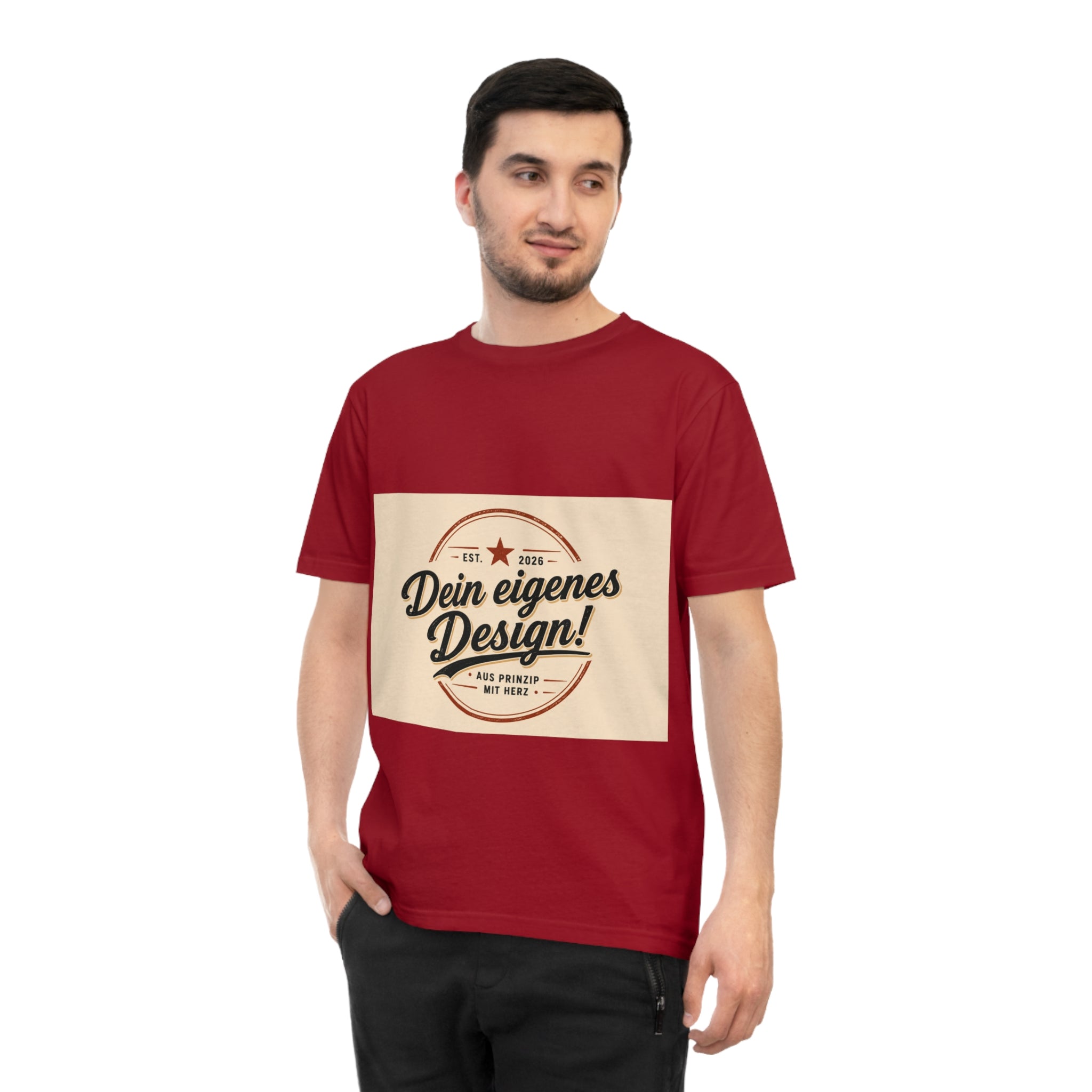 Vintage Badge T‑Shirt — "Dein eigenes Design!" Custom Retro Graphic Tee