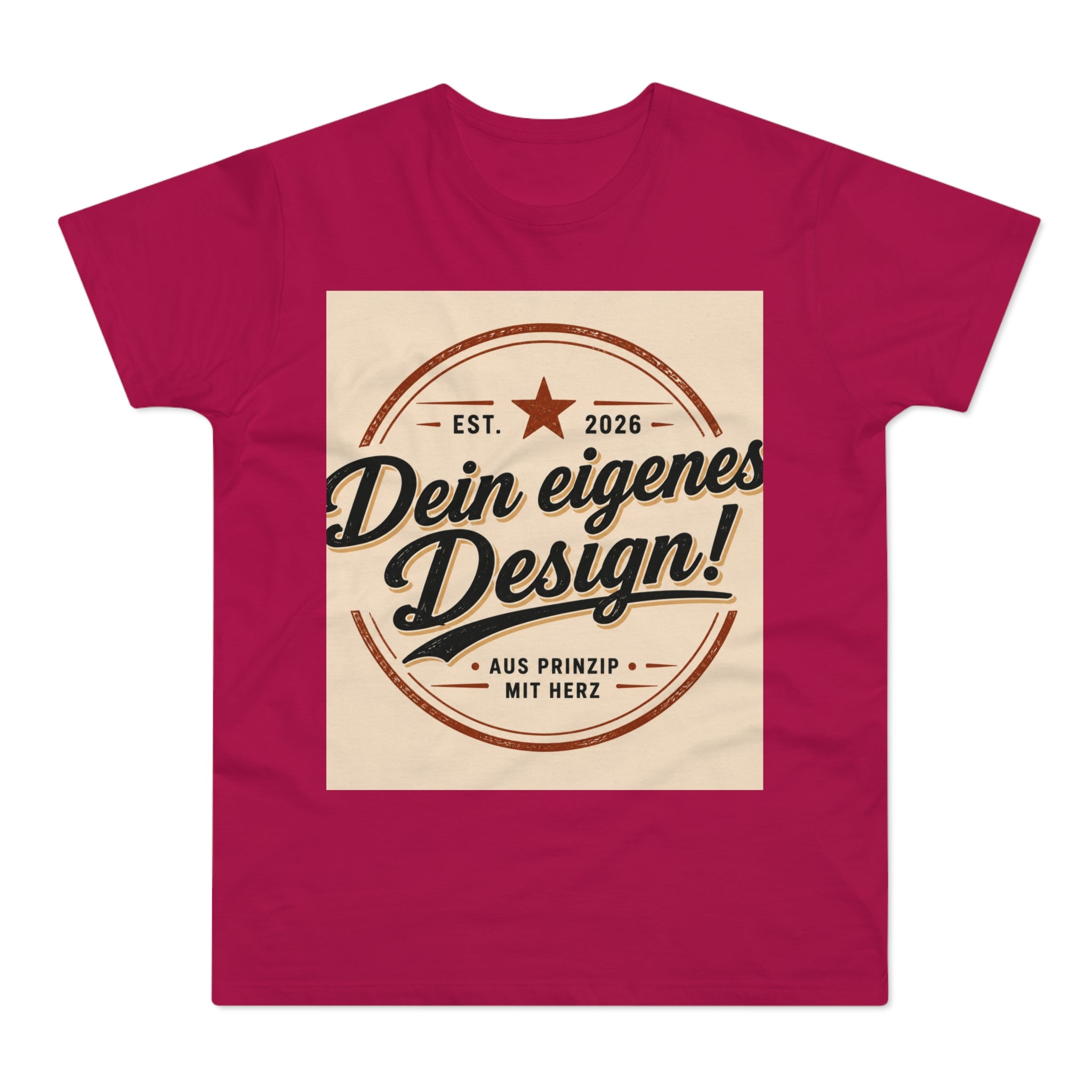 Men's Vintage Badge T‑Shirt — "Dein eigenes Design!" Retro Logo Tee