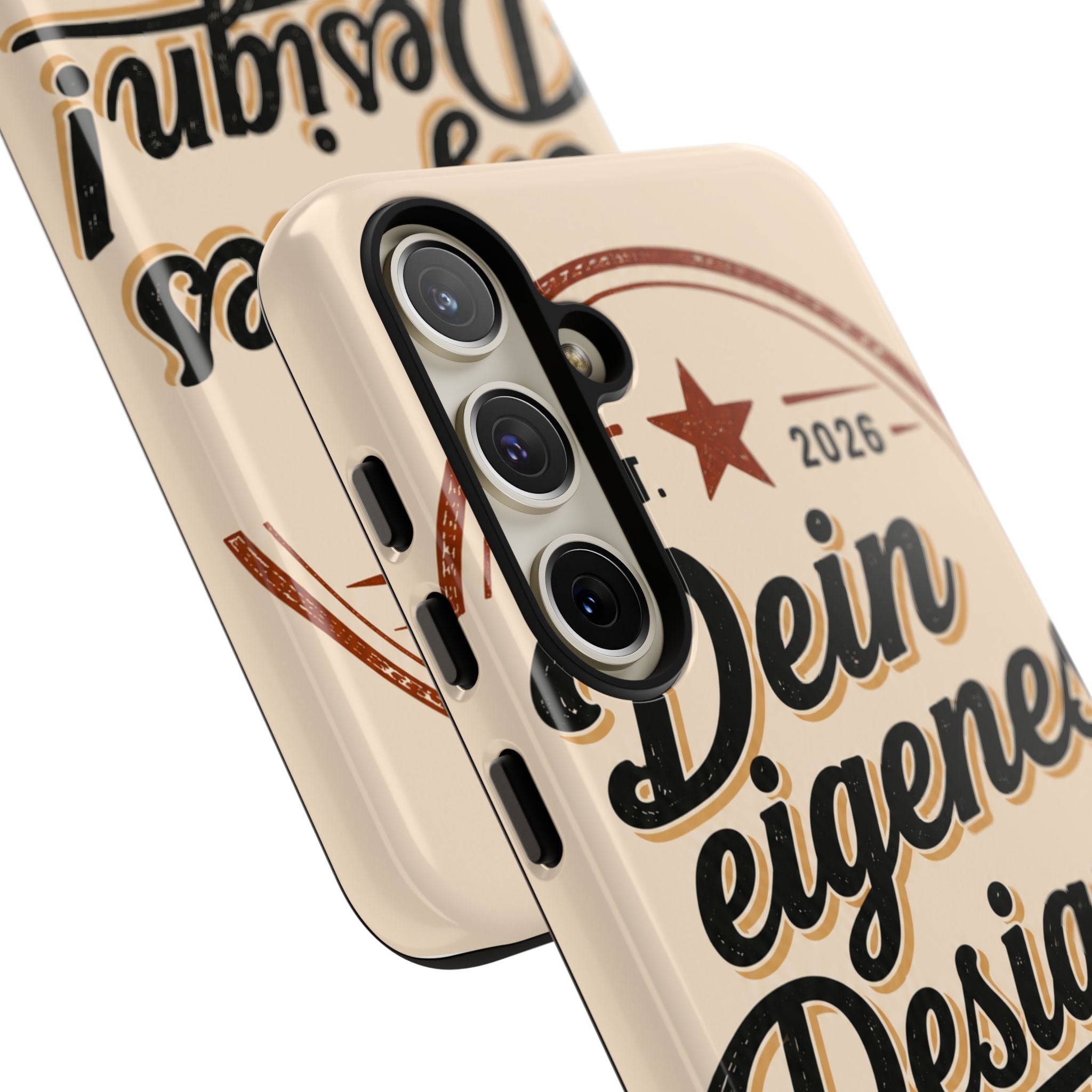 Custom Tough Phone Case — "Dein eigenes Design" Vintage Script Tough Case