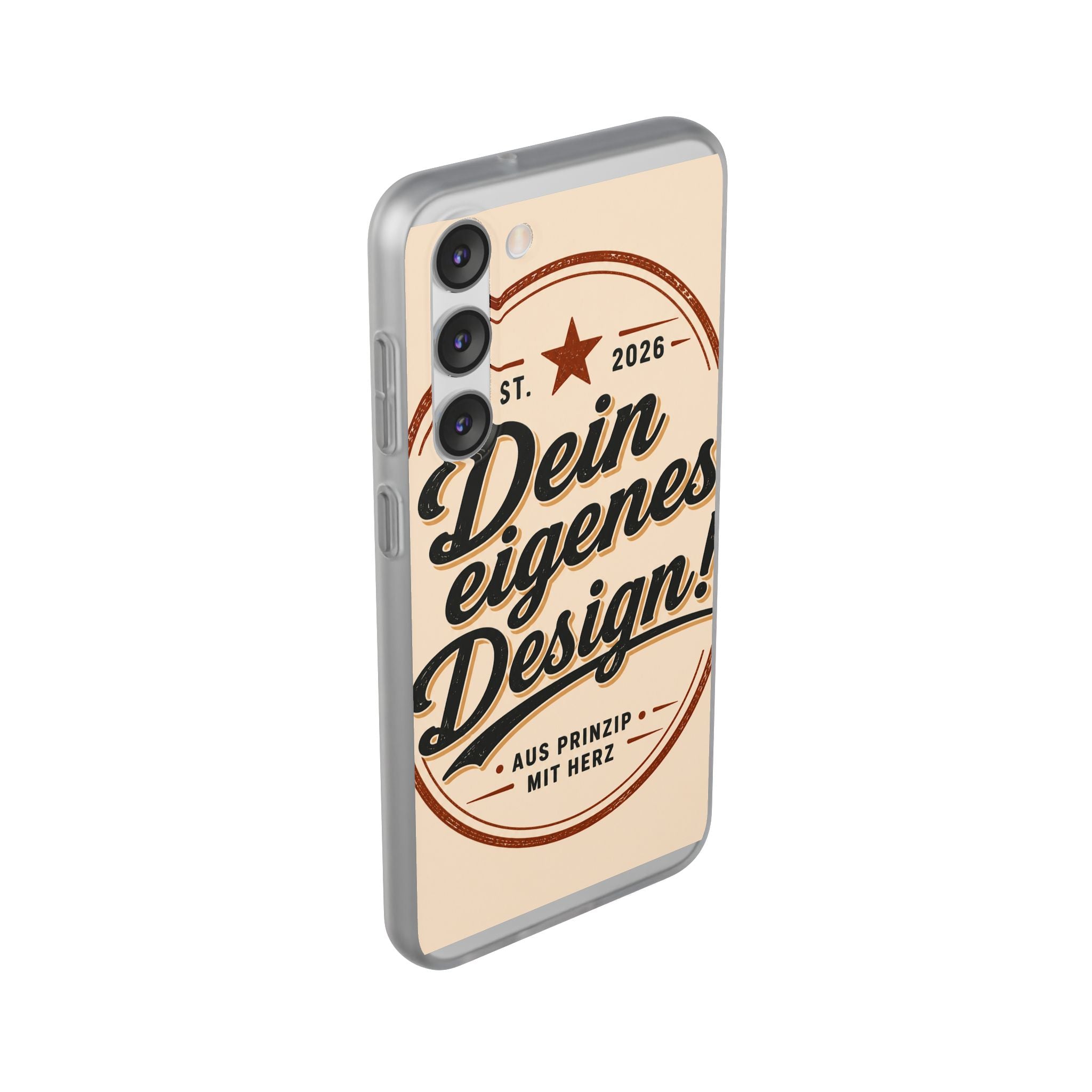 Phone Case — "Dein eigenes Design" Vintage Script Personalized Protective Case