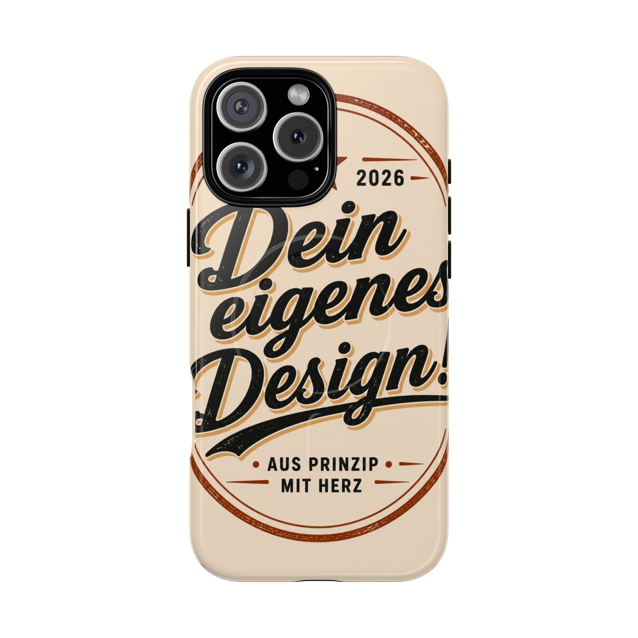 Tough Magnetic Phone Case — "Dein eigenes Design" Retro Script (Customizable)