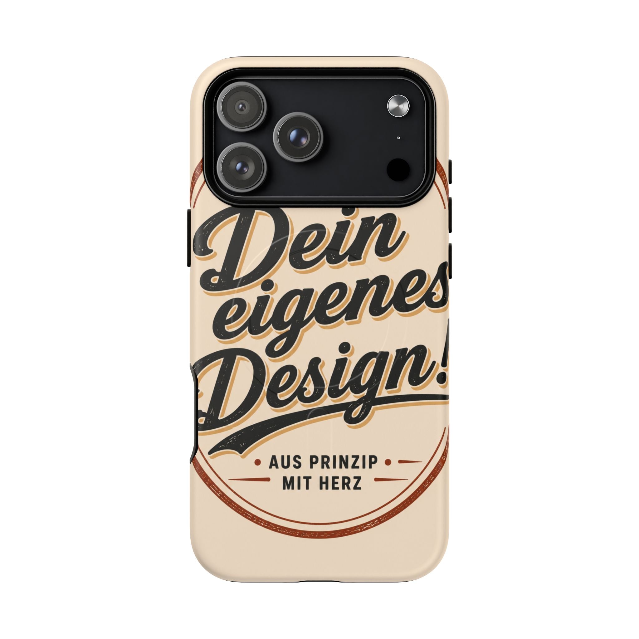 Tough Magnetic Phone Case — "Dein eigenes Design" Retro Script (Customizable)