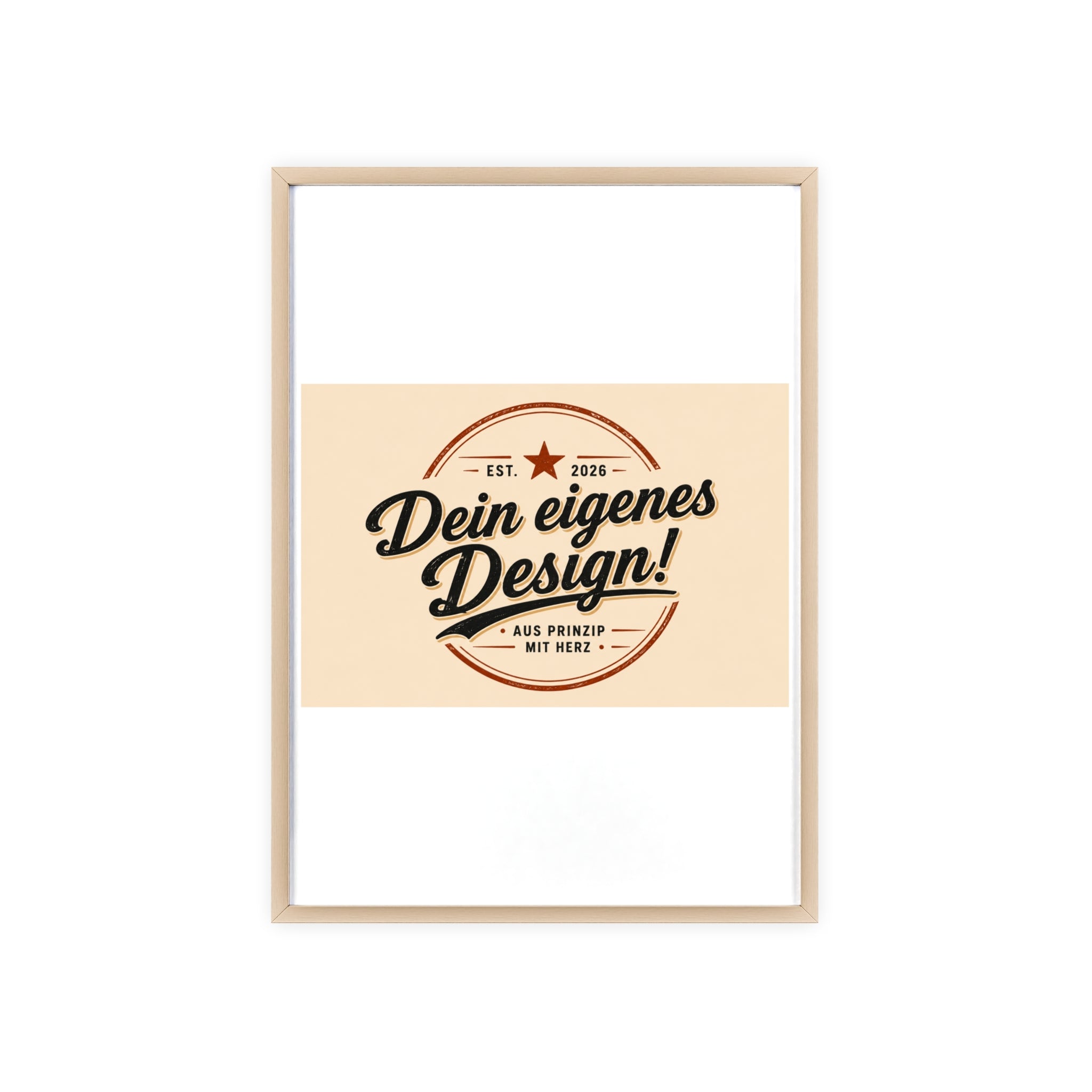 Framed Poster – "Dein eigenes Design!" Custom Wooden Frame Wall Art