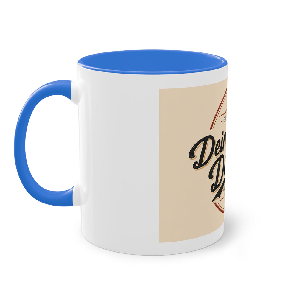 Personalized Two-Tone Coffee Mug — "Dein eigenes Design!" 11oz