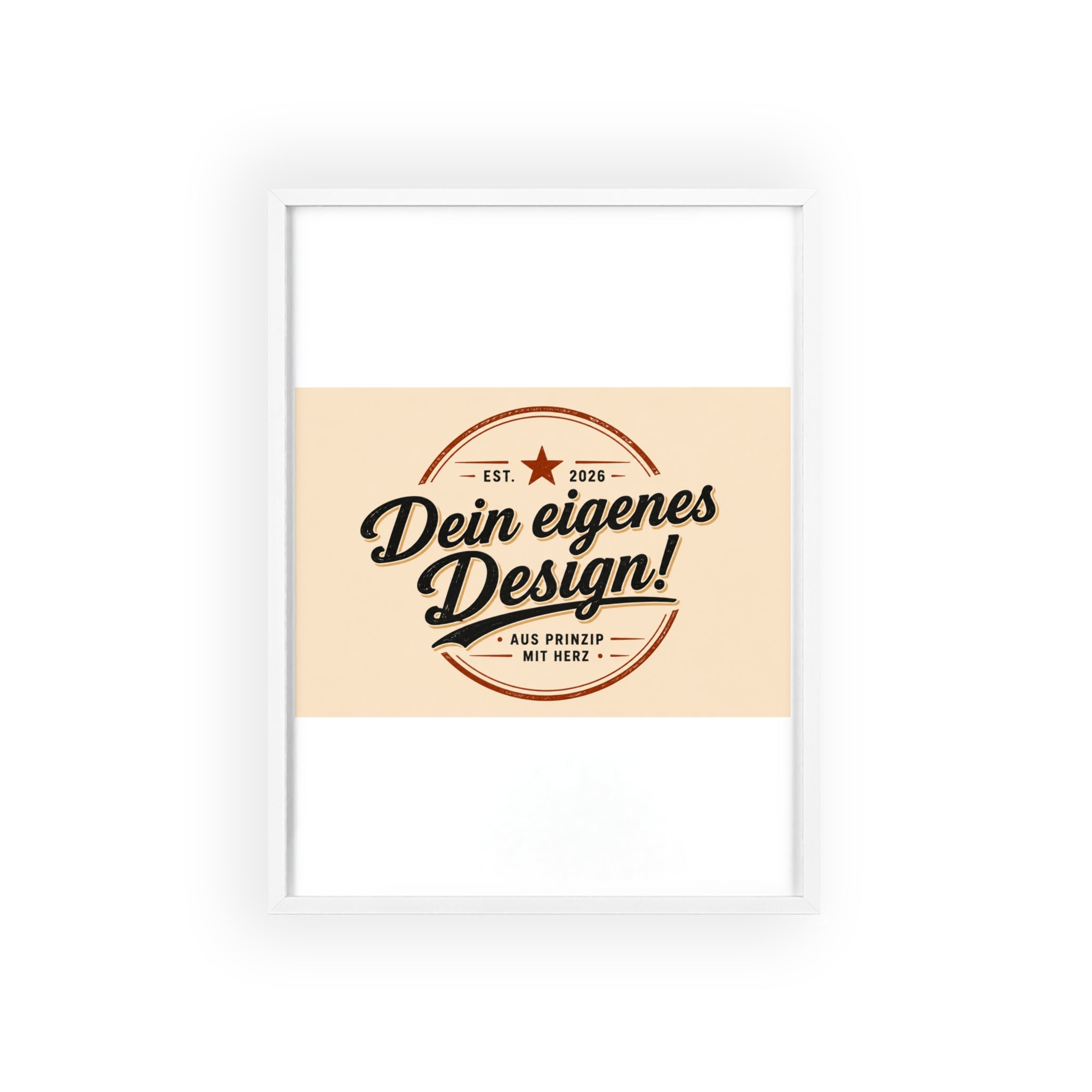 Framed Poster – "Dein eigenes Design!" Custom Wooden Frame Wall Art