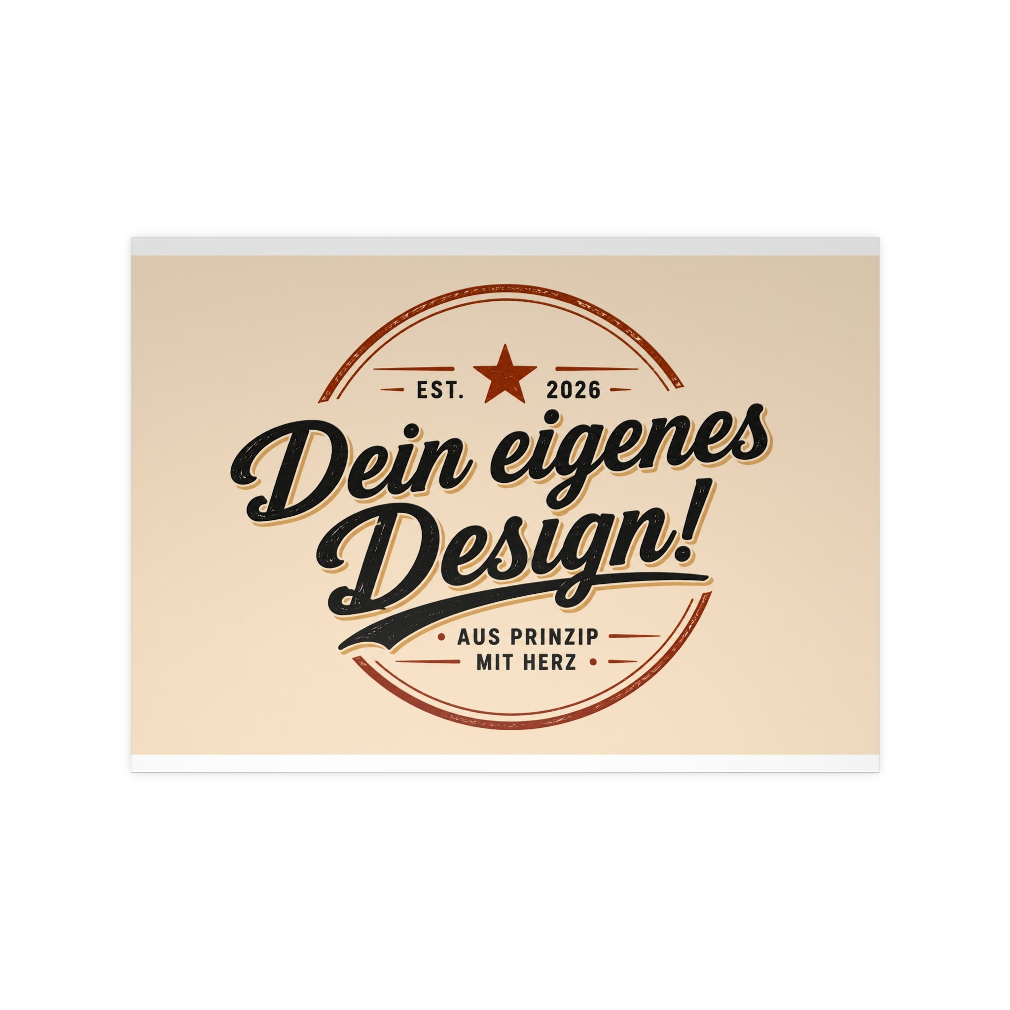 Custom Photopaper Poster — Personalizable Vintage Badge Design (Dein eigenes Design!)