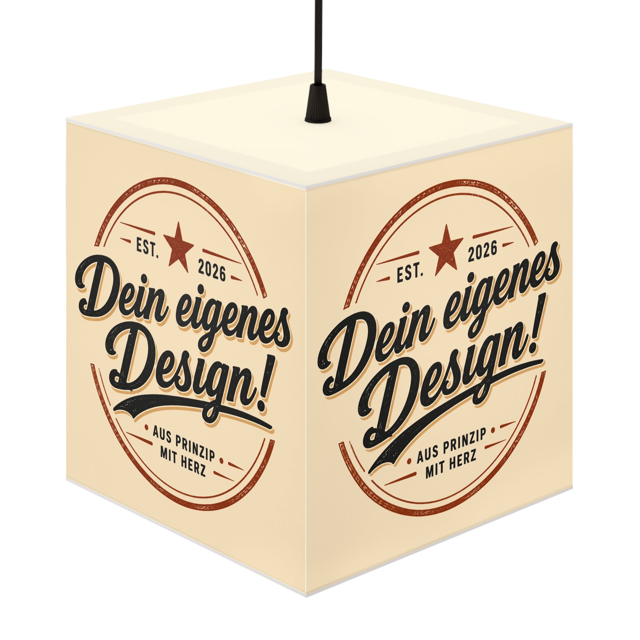 Cube Lamp — Personalized "Dein eigenes Design!" Hanging Light
