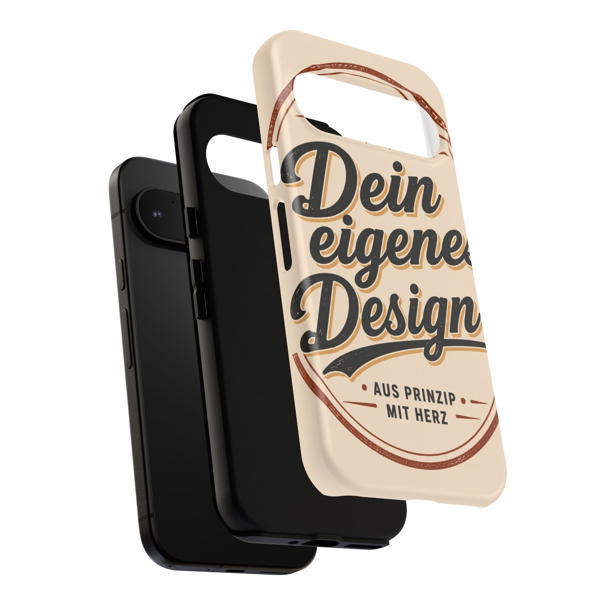 Custom Tough Phone Case — "Dein eigenes Design" Vintage Script Tough Case