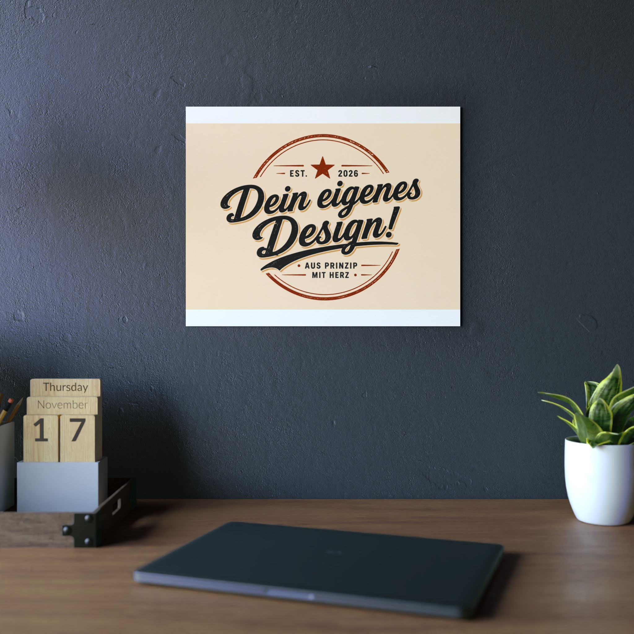 Custom Aluminum Wall Panel — "Dein eigenes Design!" Personalized Metal Sign