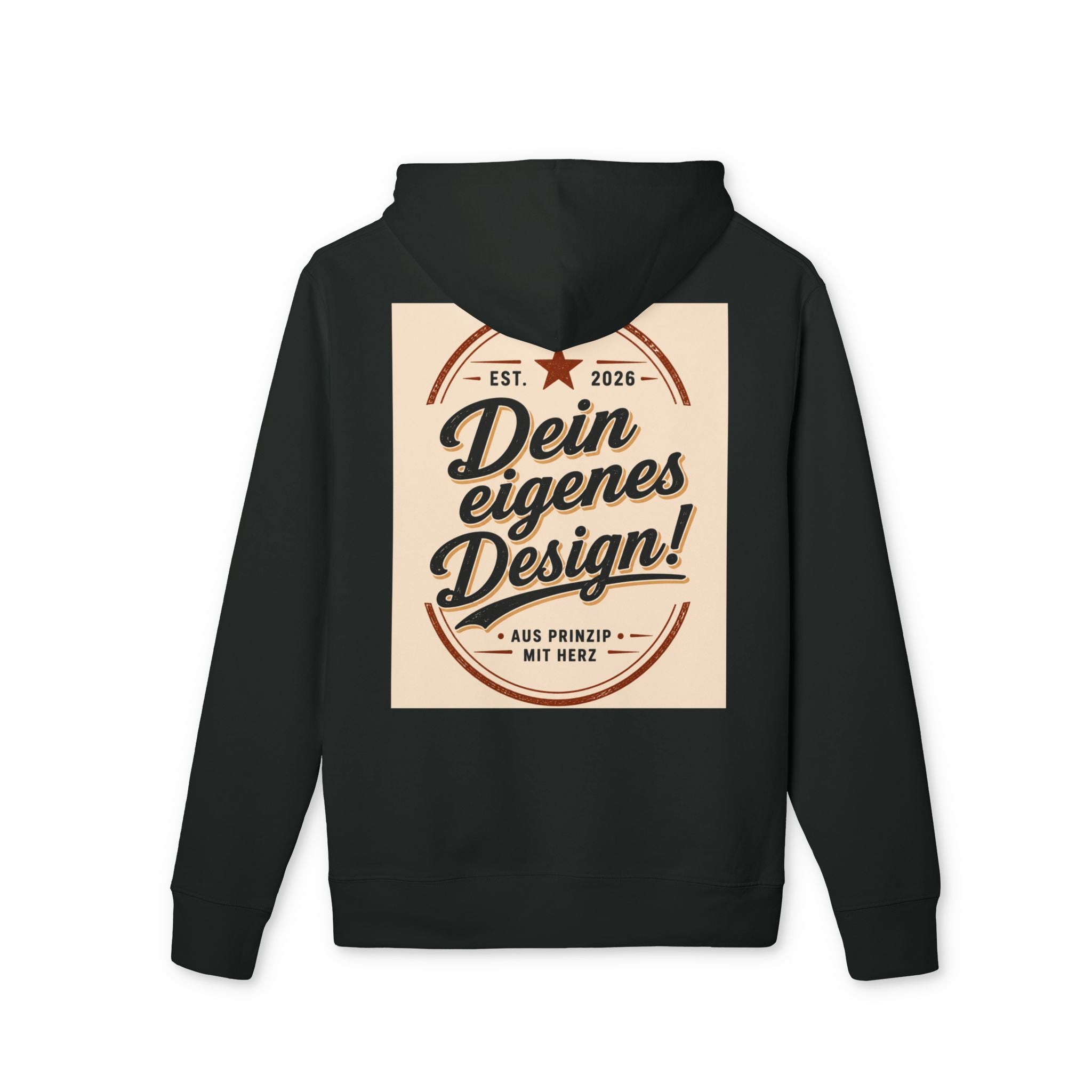 Hoodie — "Dein eigenes Design!" Vintage Badge Pullover