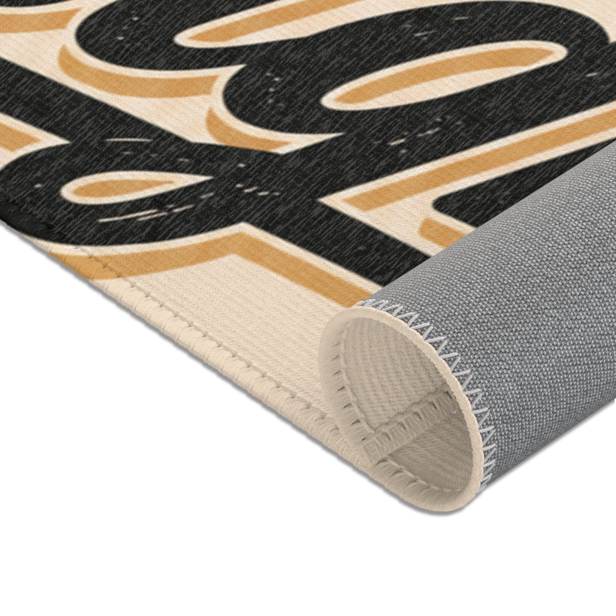 Personalized Vintage Area Rug — "Dein eigenes Design!" German Retro Accent Rug