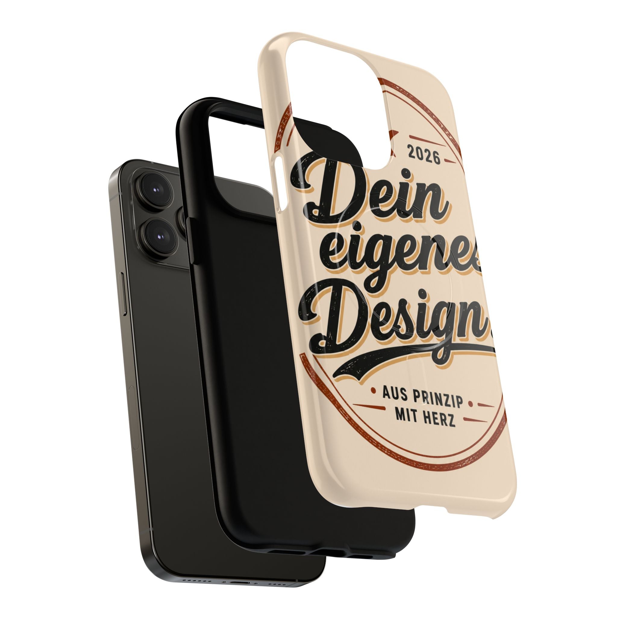 Tough Magnetic Phone Case — "Dein eigenes Design" Retro Script (Customizable)
