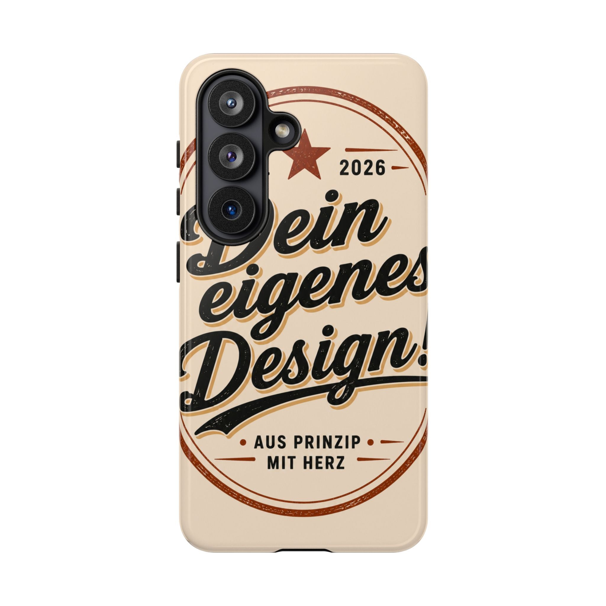 Custom Tough Phone Case — "Dein eigenes Design" Vintage Script Tough Case