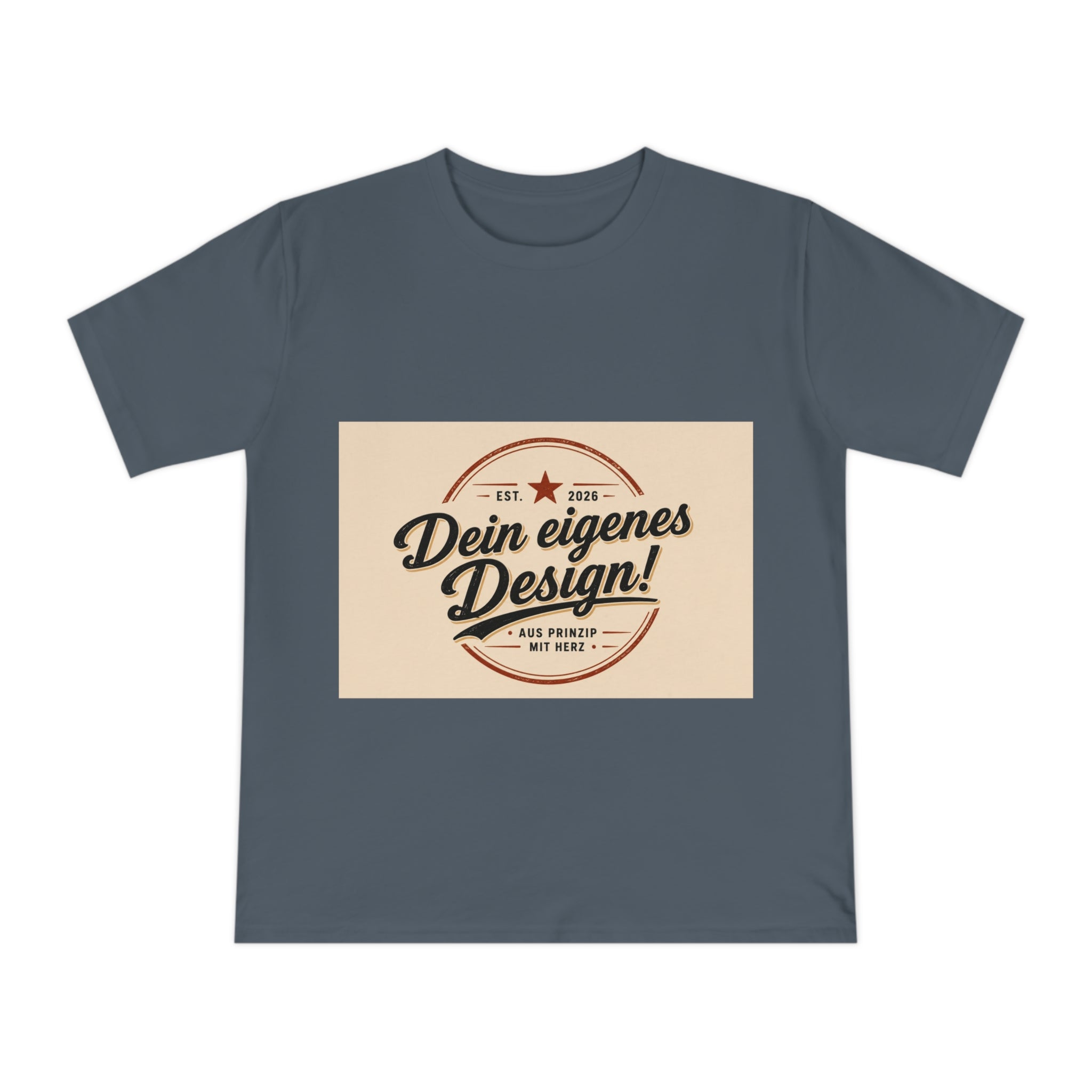Vintage Badge T‑Shirt — "Dein eigenes Design!" Custom Retro Graphic Tee
