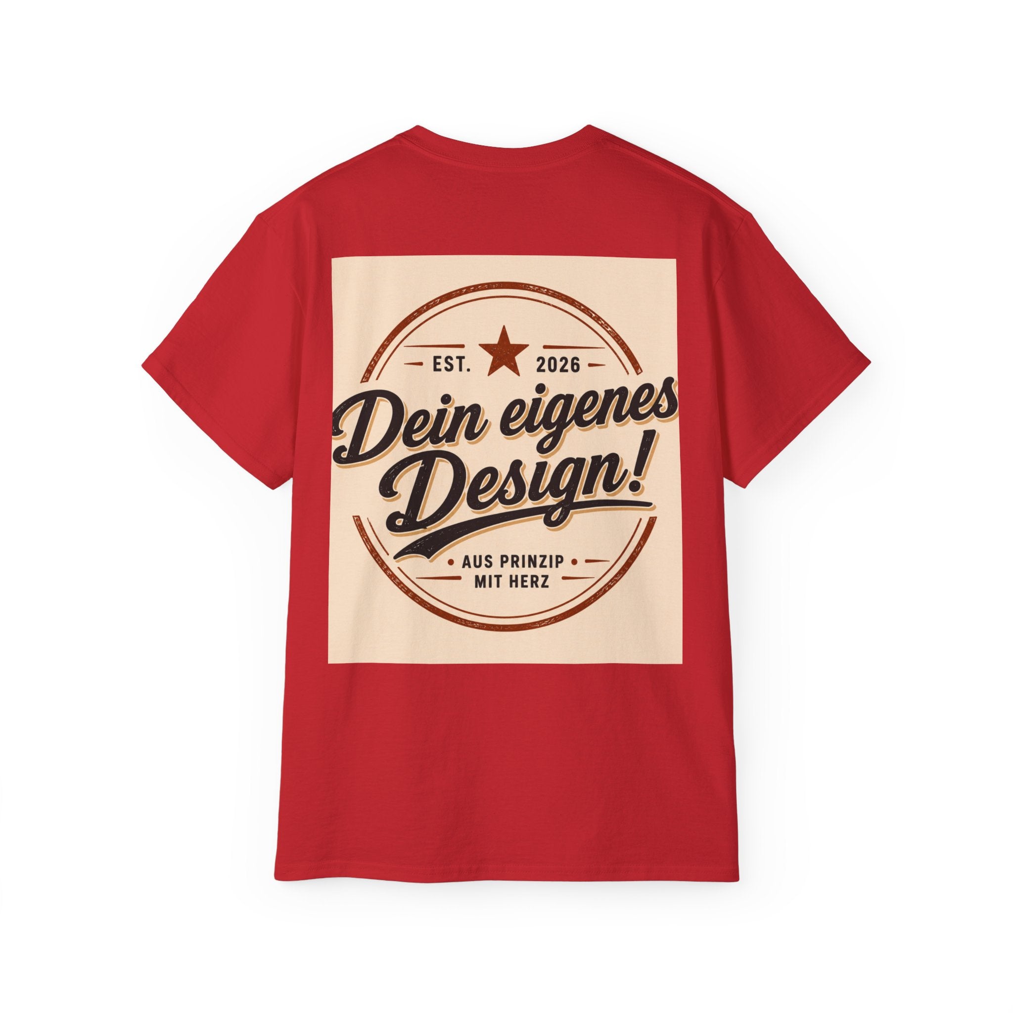 Vintage Badge T‑Shirt — "Dein eigenes Design!" Graphic Tee