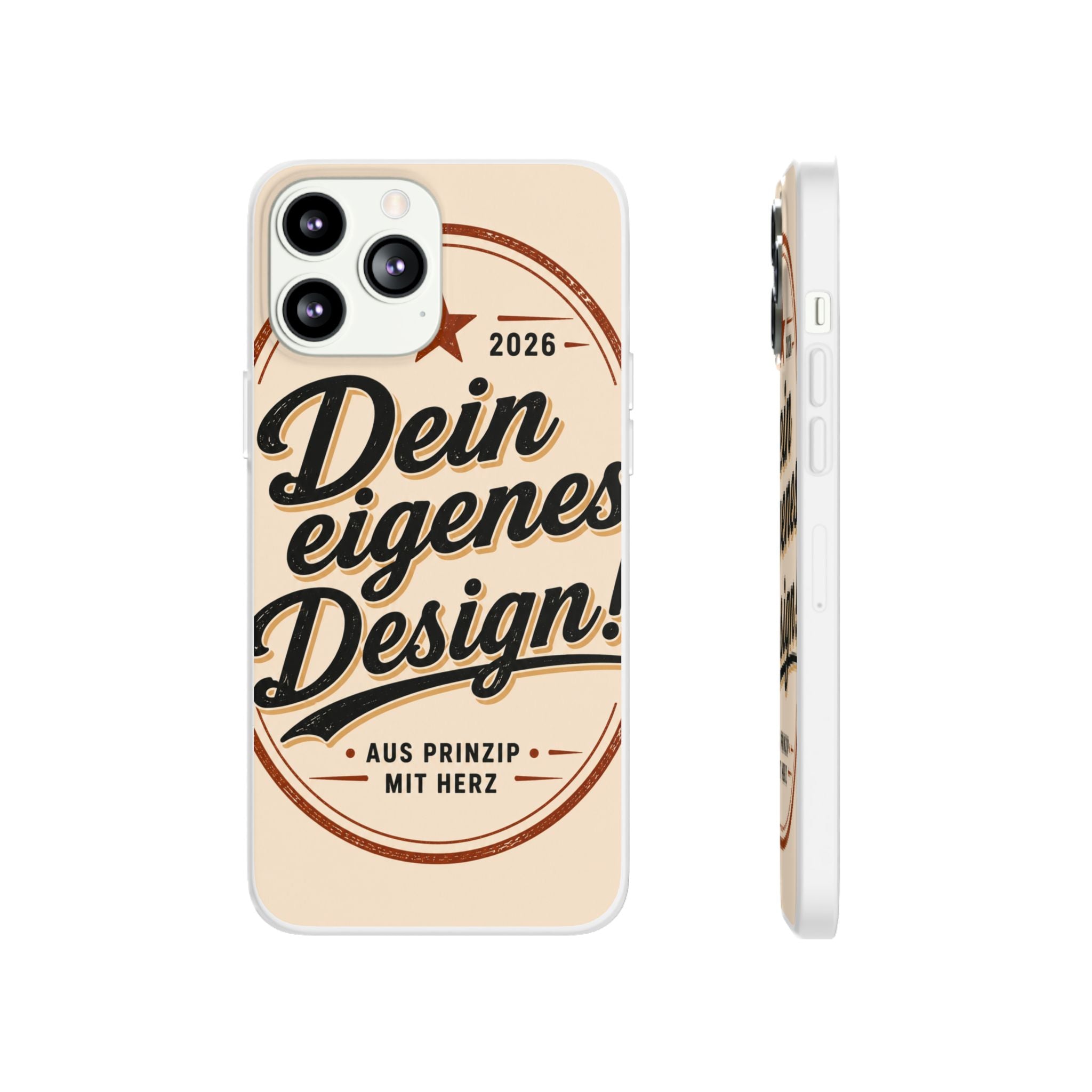 Phone Case — "Dein eigenes Design" Vintage Script Personalized Protective Case