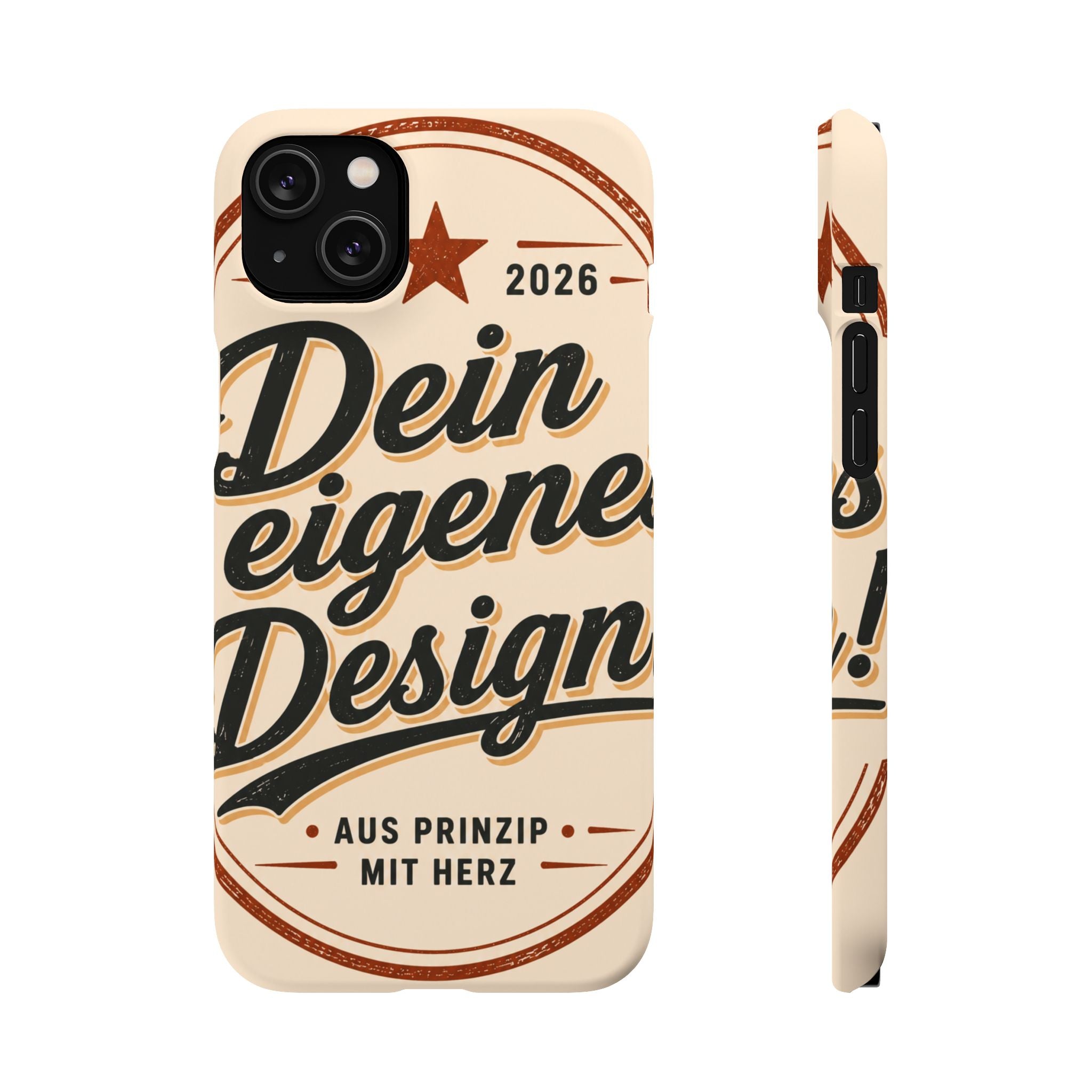 Phone Case — Retro "Dein eigenes Design" Customizable Snap Case
