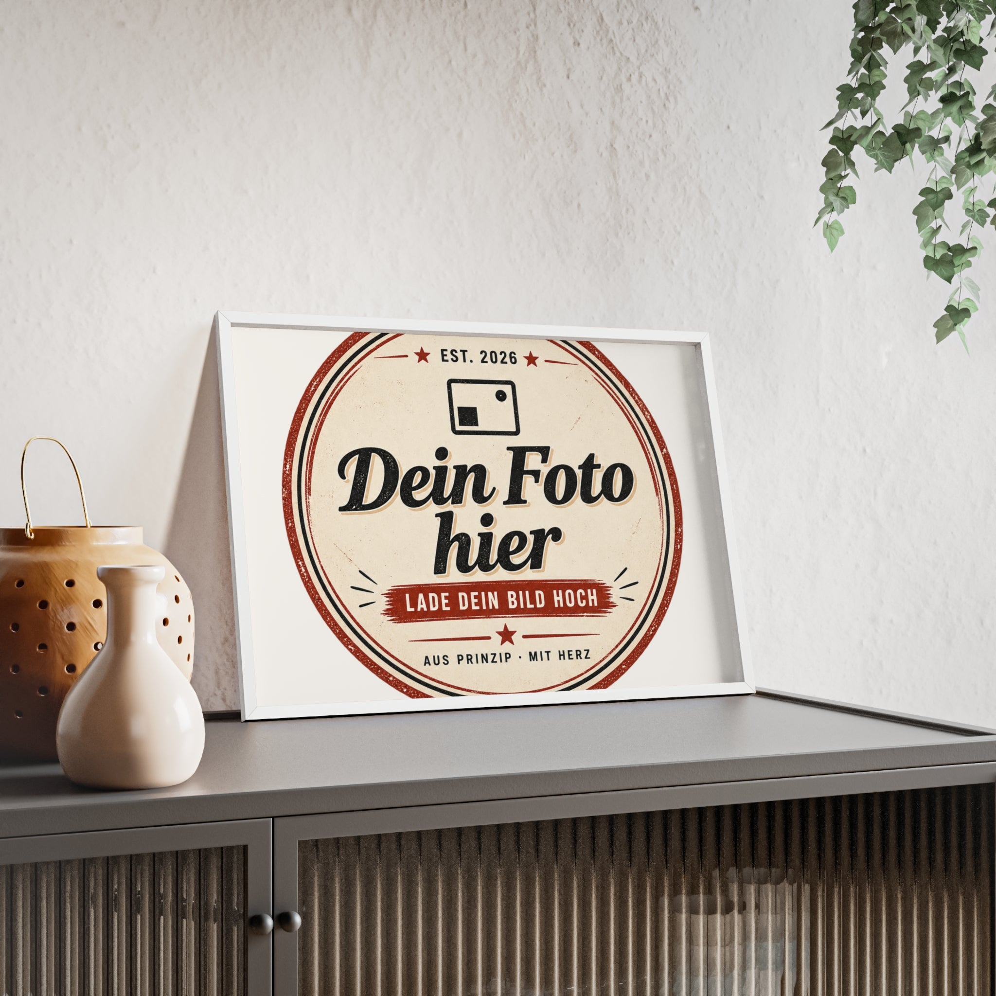 Personalized poster with wooden frame – Design a wall art with your own photo