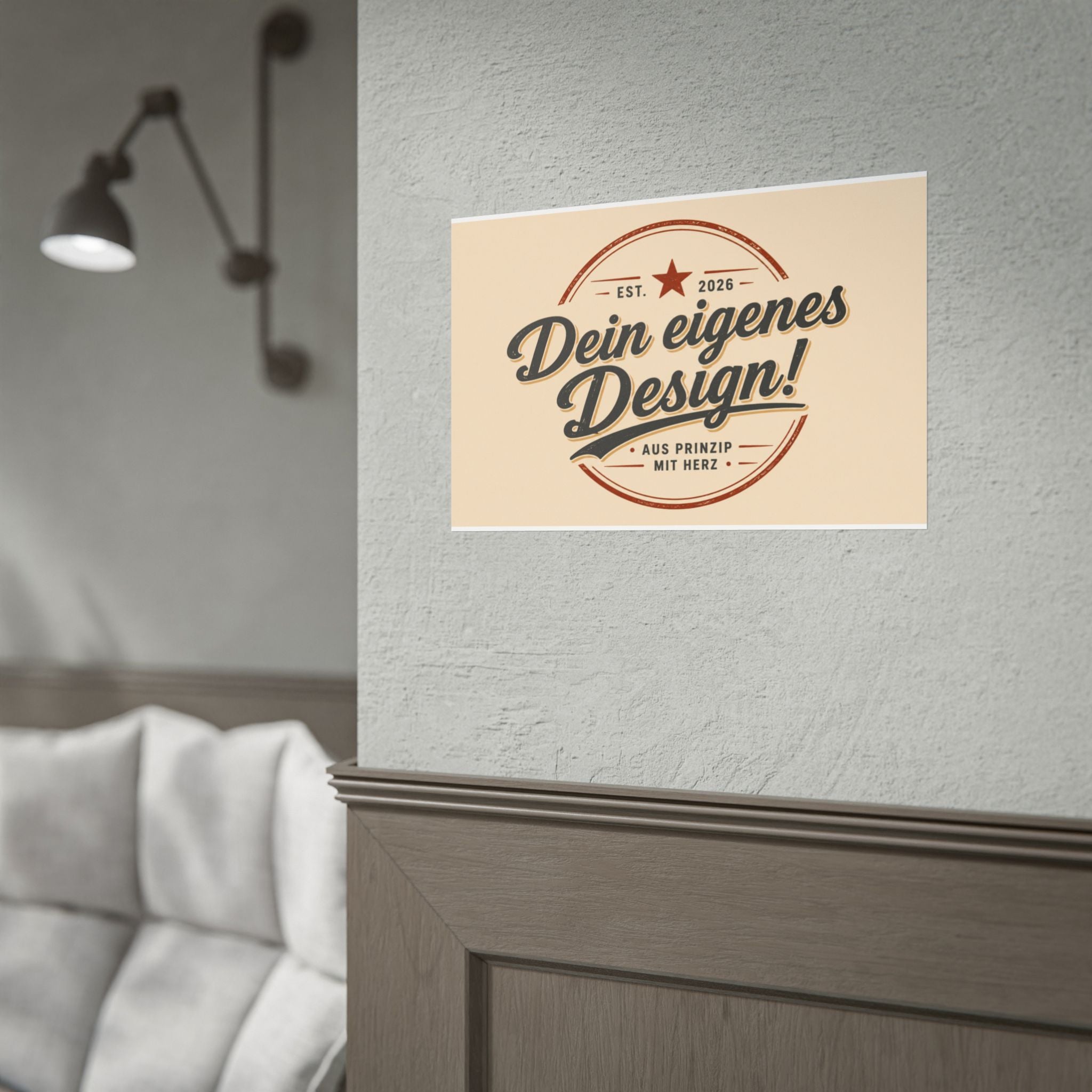 Rolled Poster – "Dein eigenes Design!" Vintage Badge Art Print (Customizable)
