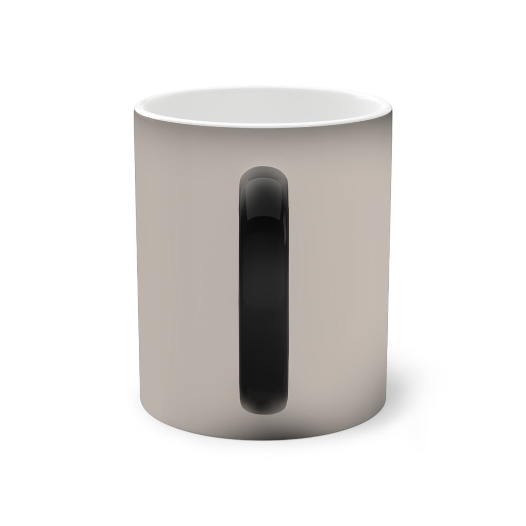 Color-Changing Mug - 'Dein eigenes Design!' Retro Badge Thermal Coffee Cup
