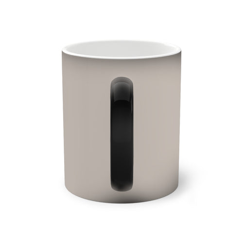 Color-Changing Mug - 'Dein eigenes Design!' Retro Badge Thermal Coffee Cup