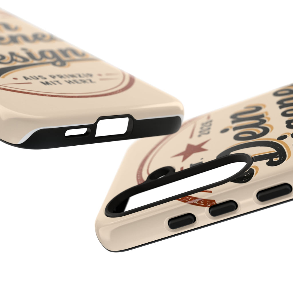 Custom Tough Phone Case — "Dein eigenes Design" Vintage Script Tough Case