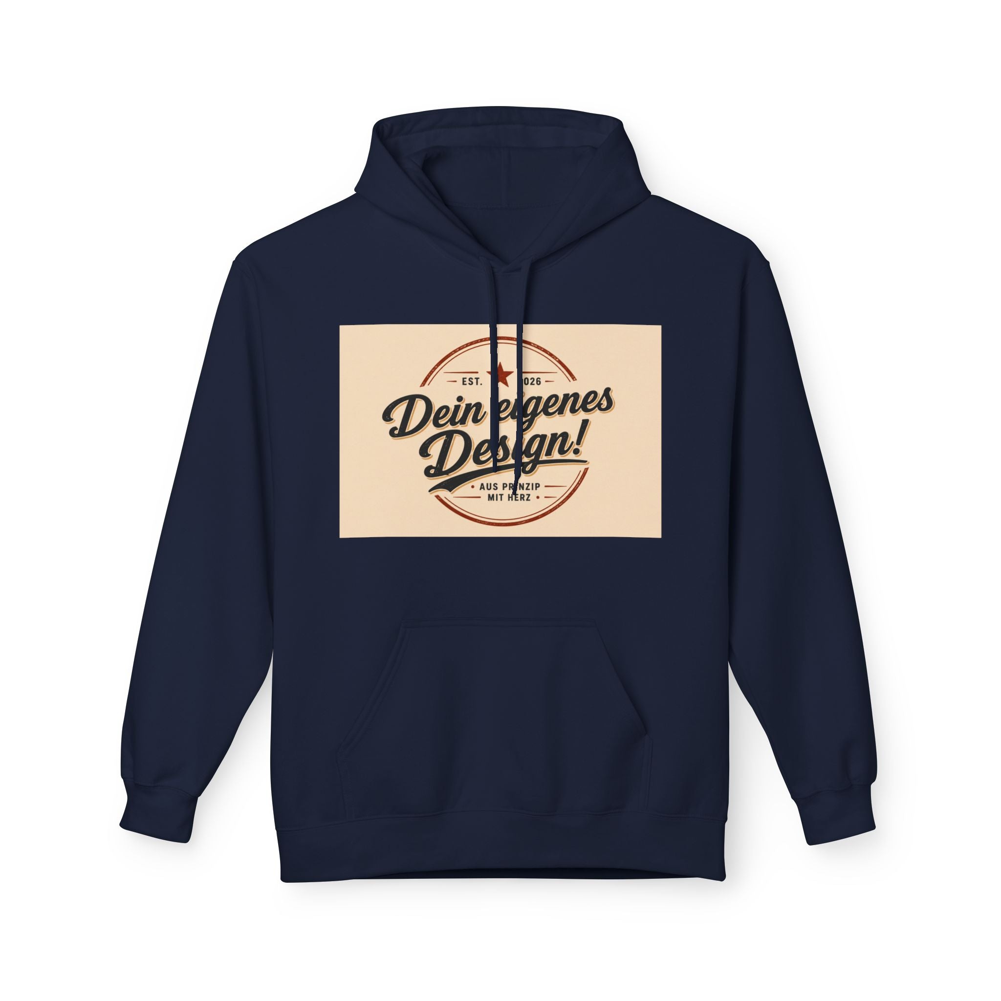 Hoodie — Custom Vintage Badge Design (Dein eigenes Design!)