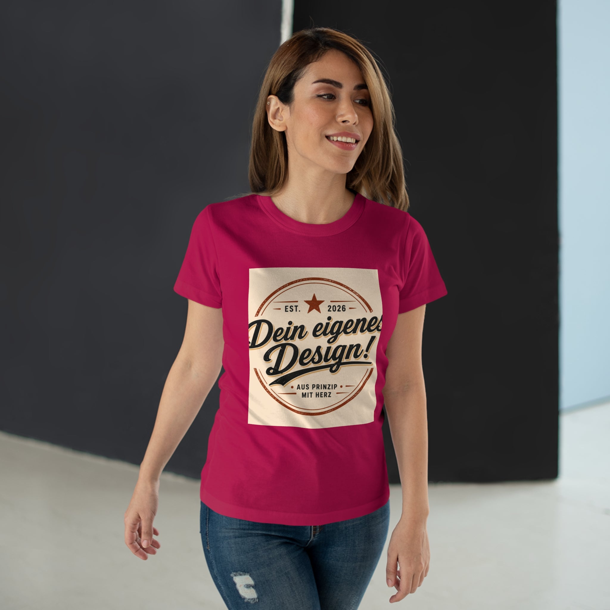 Women’s T-Shirt “Dein eigenes Design!” Vintage Badge Tee