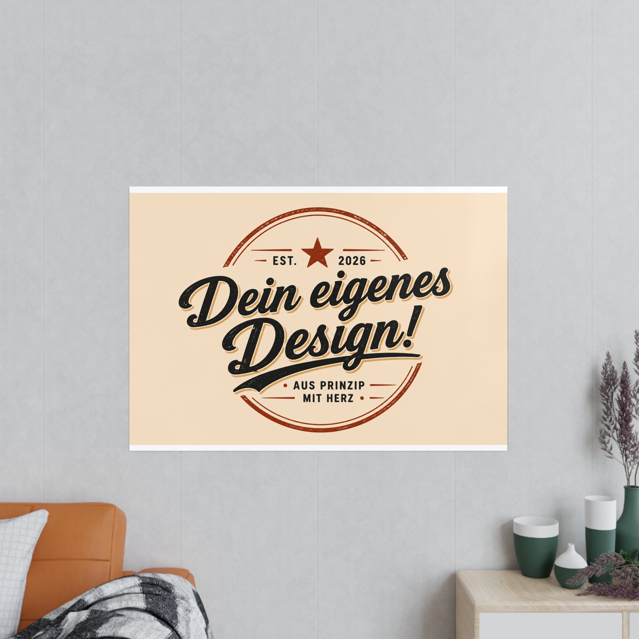 Custom Photopaper Poster — Personalizable Vintage Badge Design (Dein eigenes Design!)