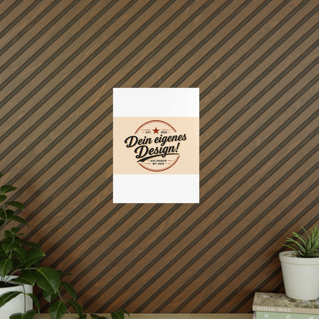Custom Photopaper Poster — Personalizable Vintage Badge Design (Dein eigenes Design!)