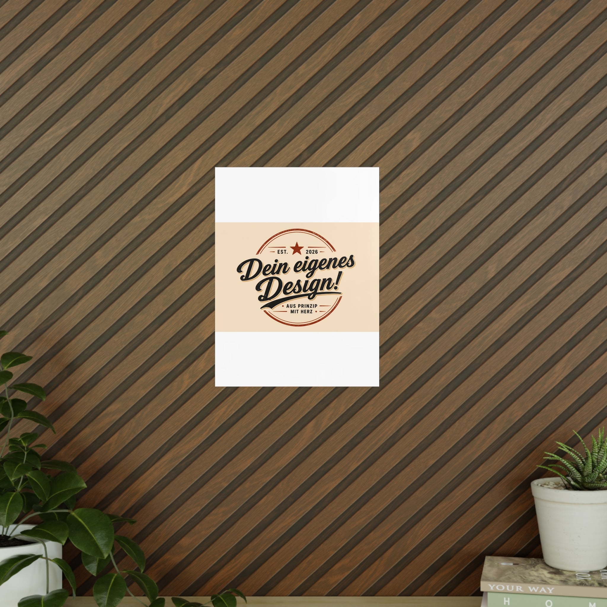 Custom Photopaper Poster — Personalizable Vintage Badge Design (Dein eigenes Design!)