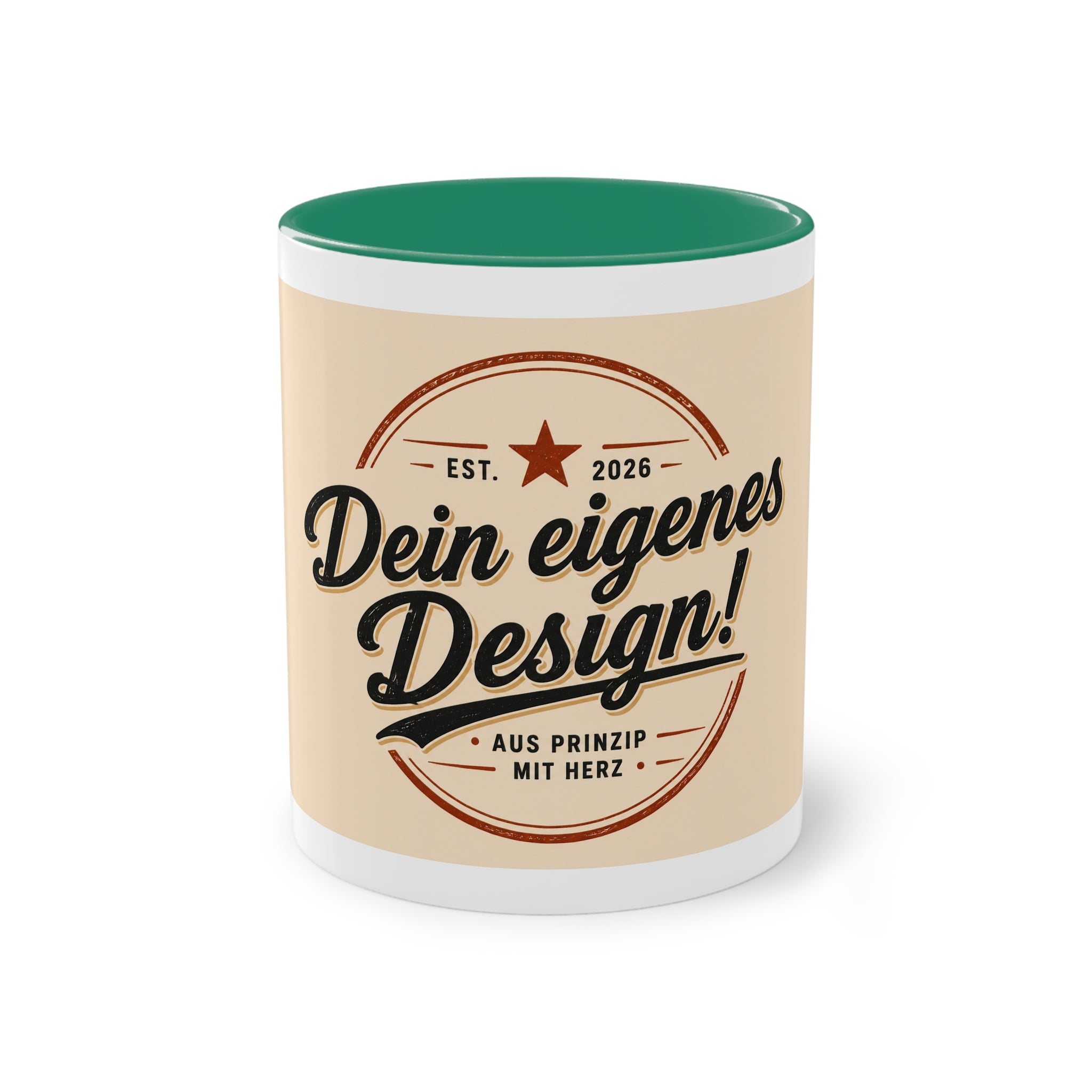 Personalized Two-Tone Coffee Mug — "Dein eigenes Design!" 11oz